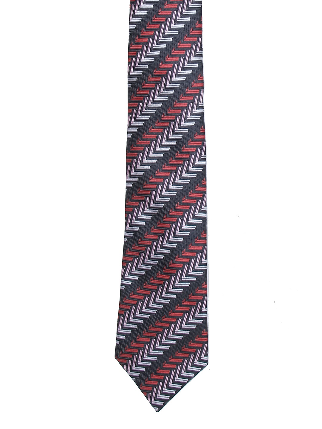 

Calvadoss Men Black & Grey Woven Design Broad Tie
