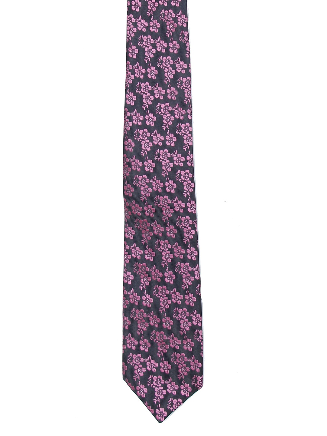 

Calvadoss Men Black & Purple Woven Design Broad Tie