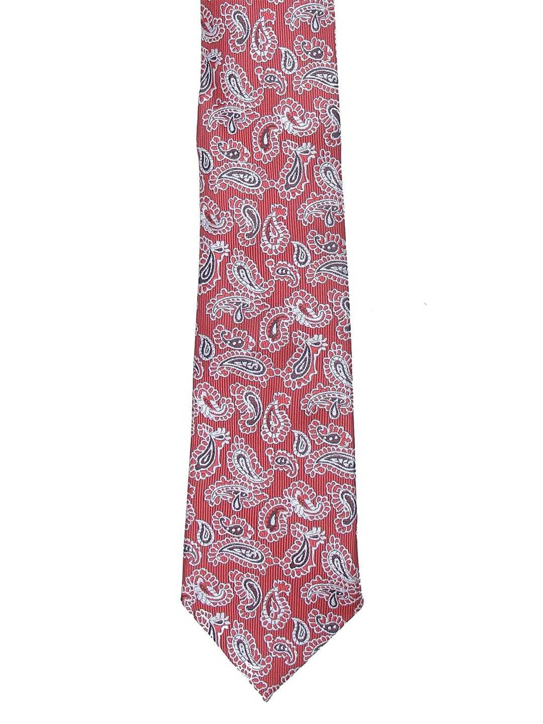 

Calvadoss Men Red & Blue Woven Design Broad Tie