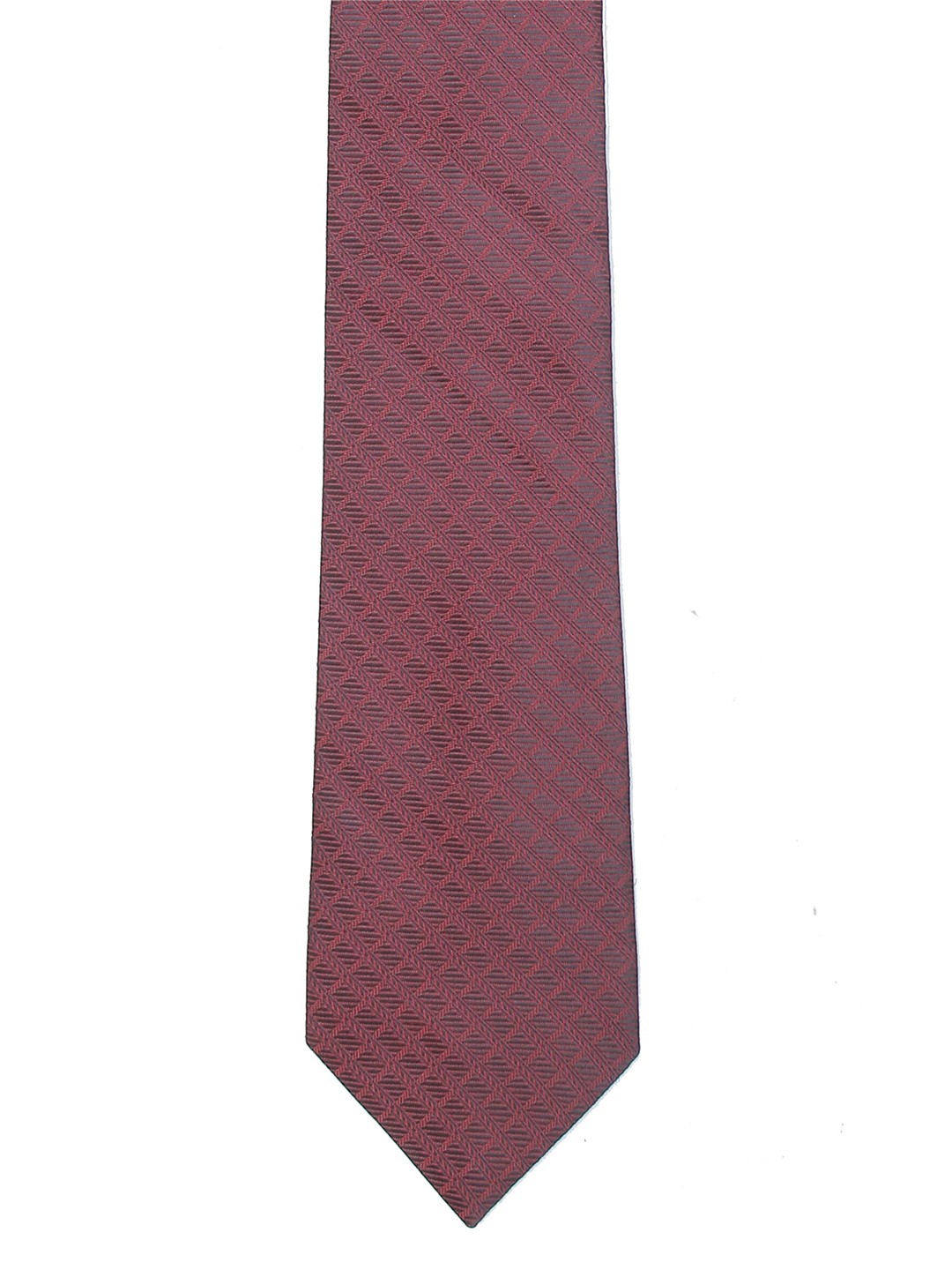 

Calvadoss Men Red Checked Broad Tie