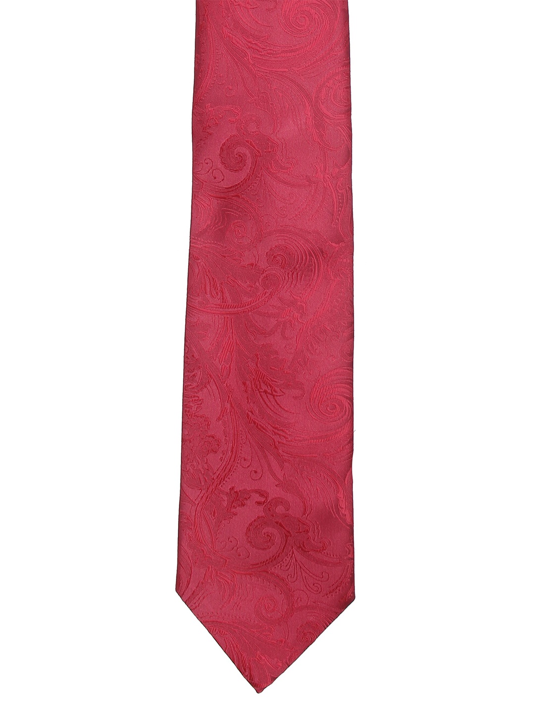 

Calvadoss Men Red Woven Design Broad Tie