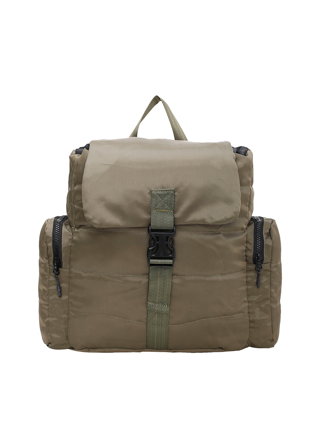 

max Women Olive Green & Black Backpack