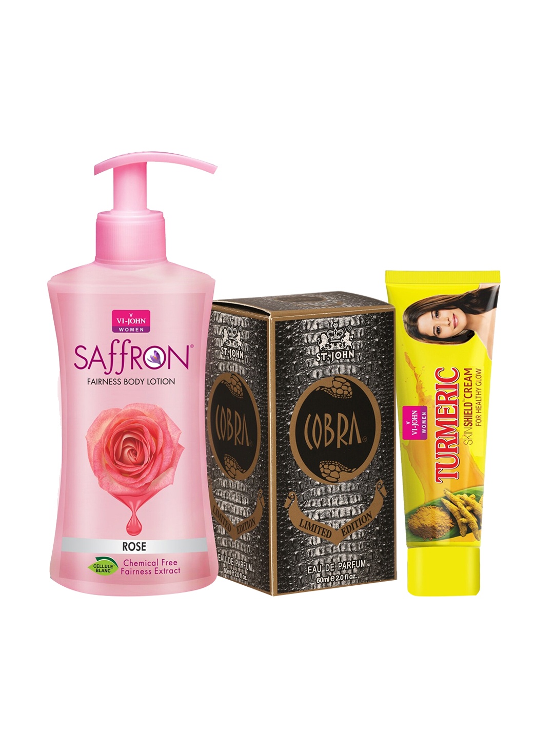 

VI-JOHN Set Of 3 Beauty Gift Set 30ml & Cobra 60ml, Pink