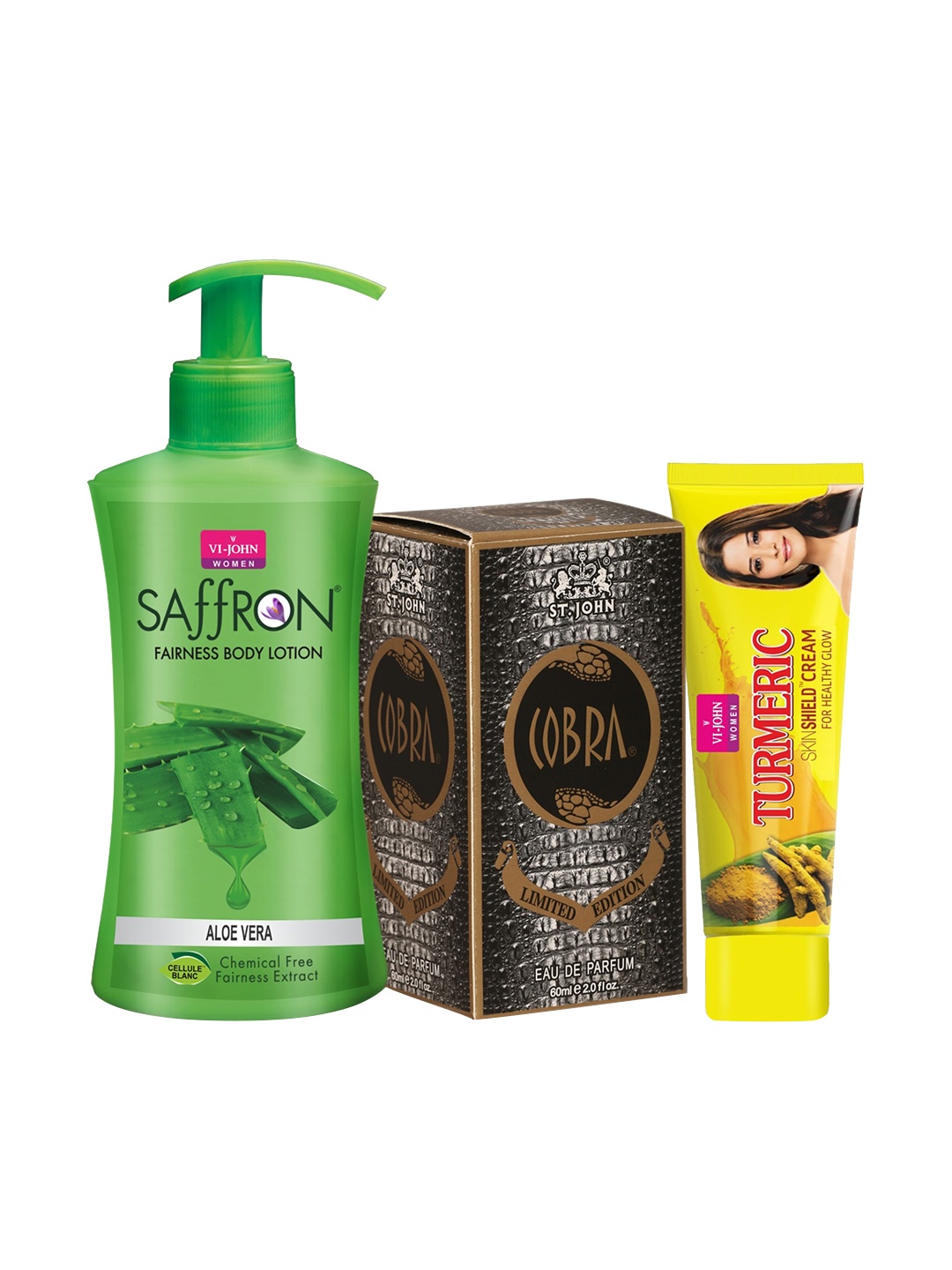 

VI-JOHN Set Of 3 Beauty Gift Sets 30ml & Cobra 60ml, Green