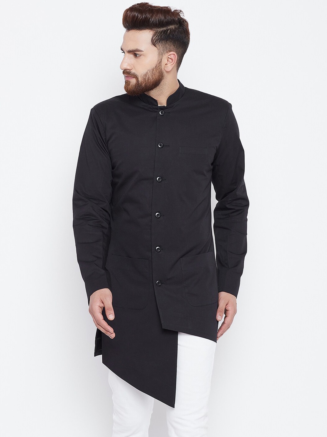 

CHILL WINSTON Men Black Solid Cotton Blazers