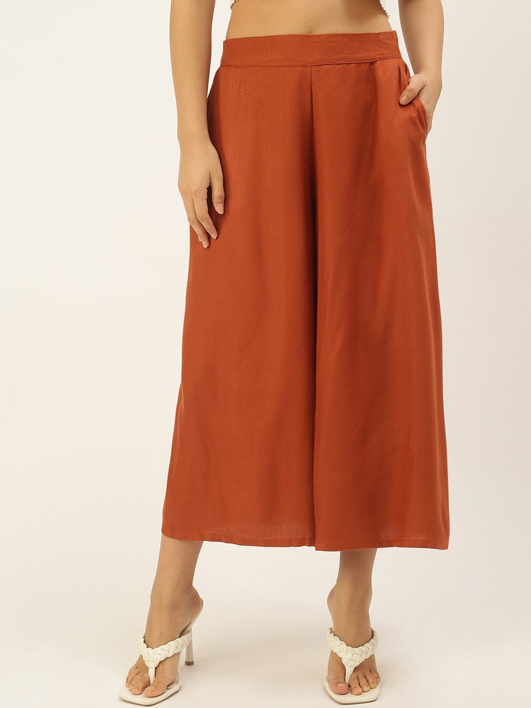 

De Moza Women Orange Culottes Trousers