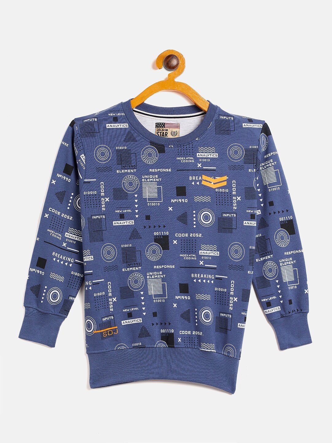 

Duke Boys Blue Printed Fleece Sweatshirt