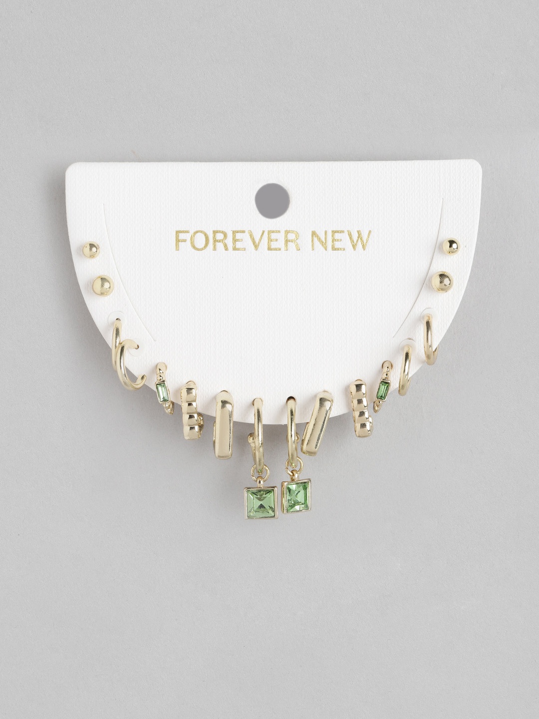 

Forever New Women Set of 8 Gold-Toned Earrings