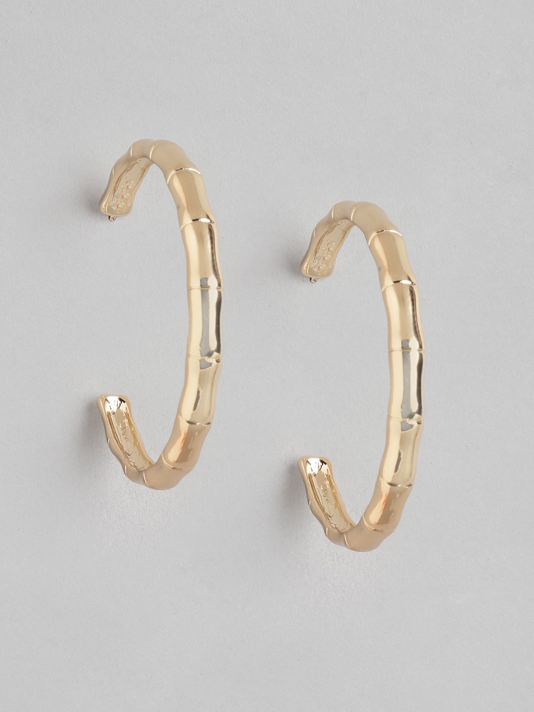 

Forever New Gold-Toned Circular Half Hoop Earrings