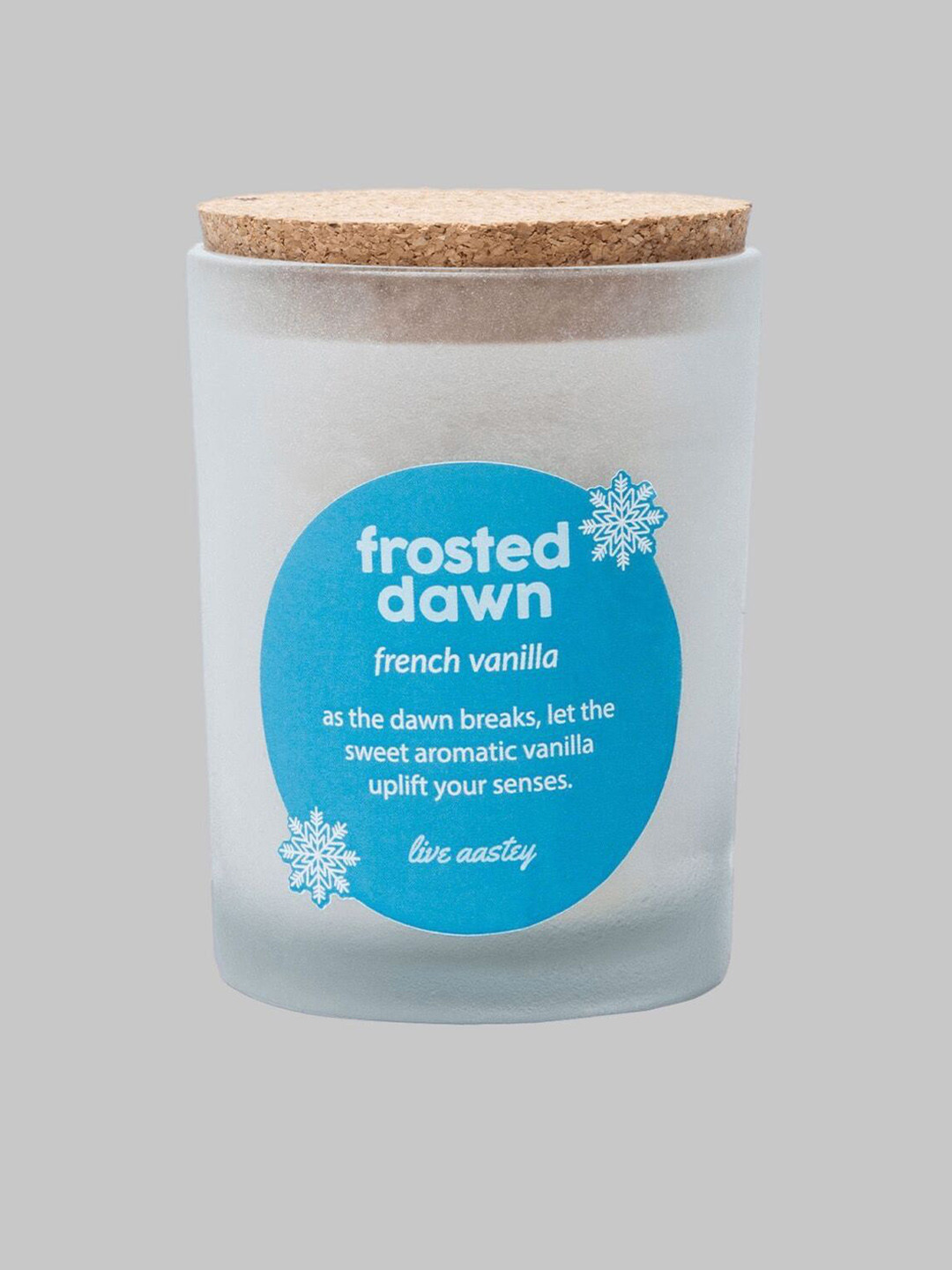 

aastey Transparent Frosted Dawn Vegan Vanilla Scented Candle