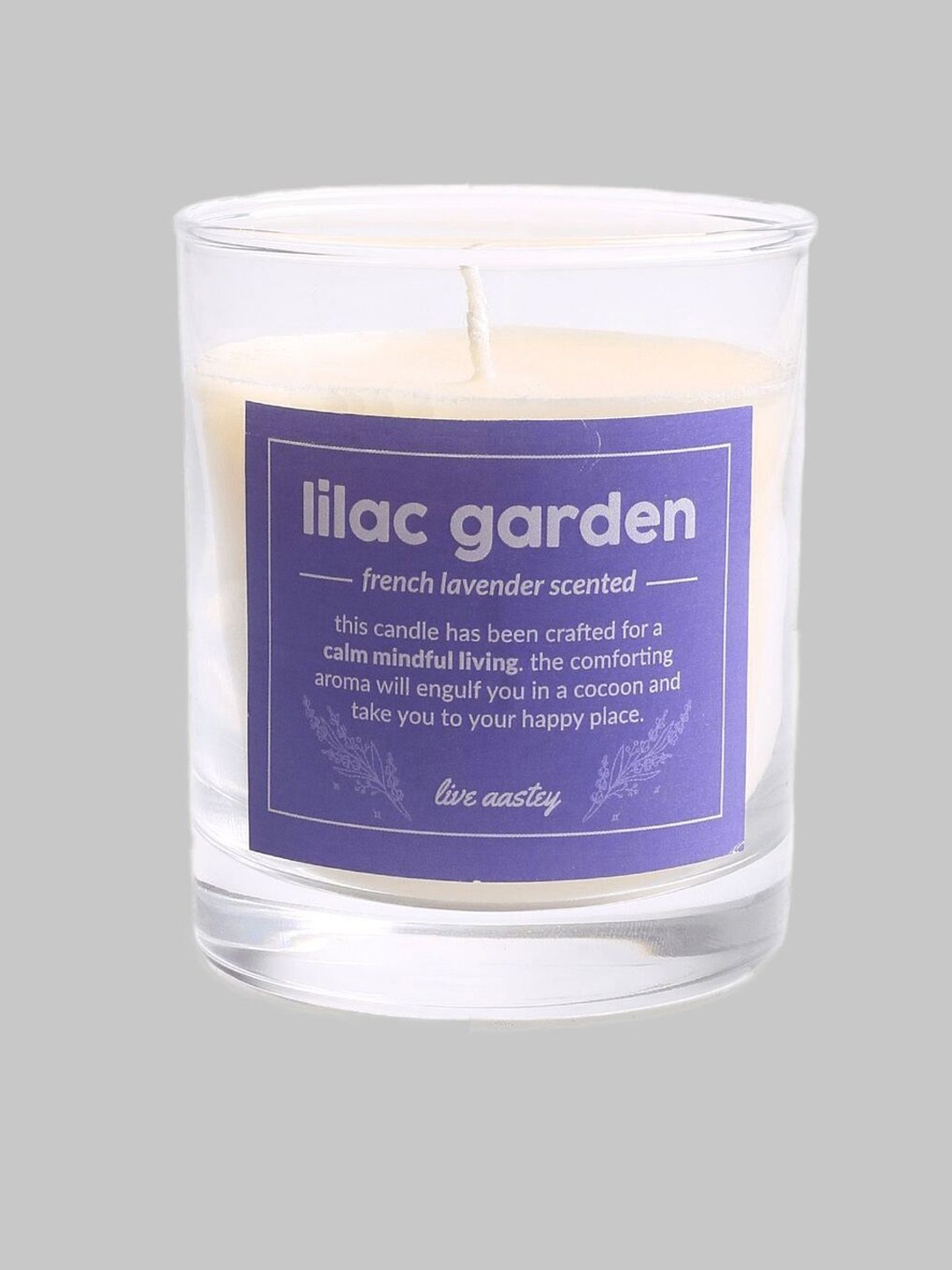 

aastey Transparent Lilac Garden Vegan Scented Candle