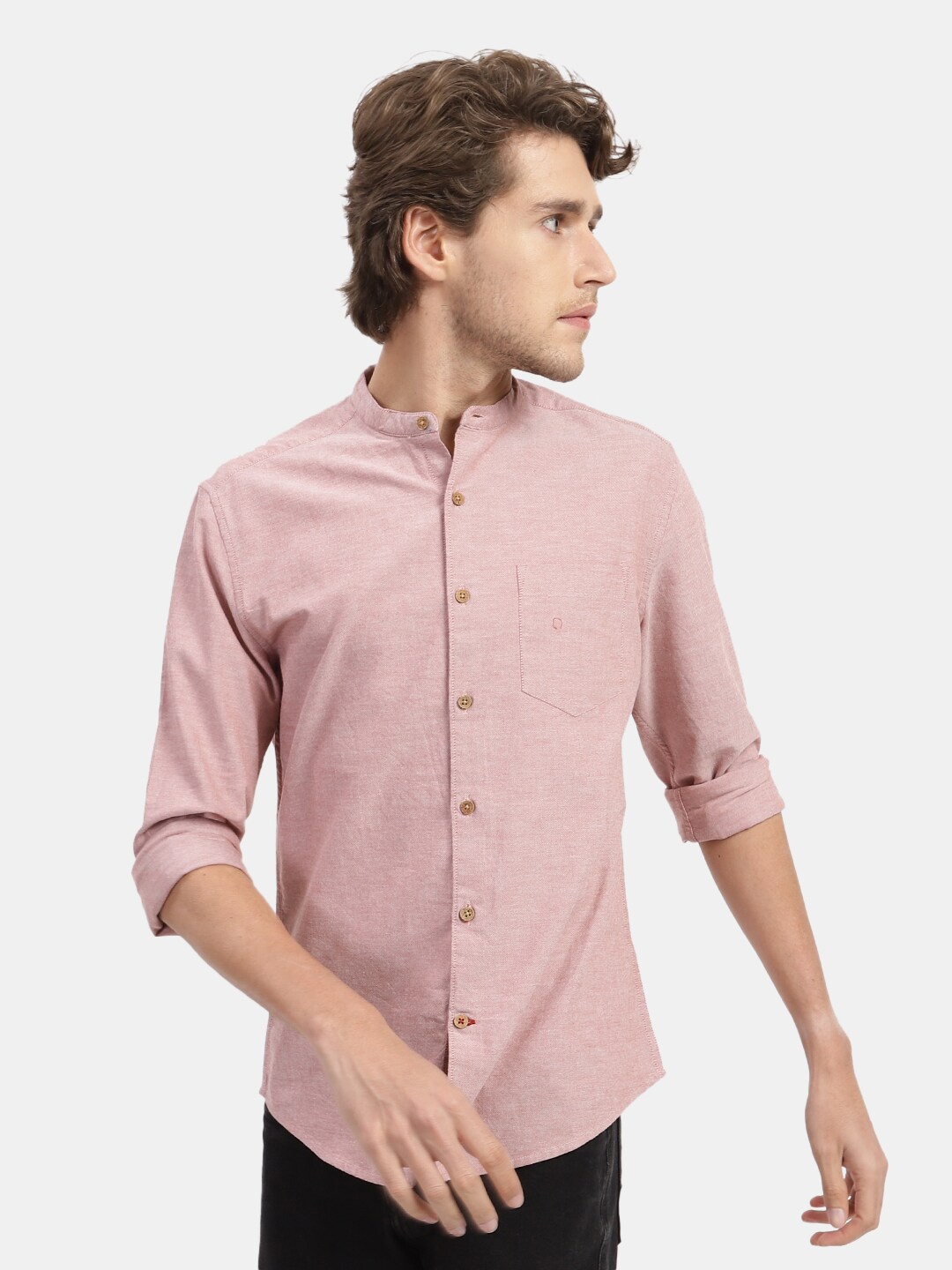 

VASTRADO Men Pink Cotton Casual Shirt