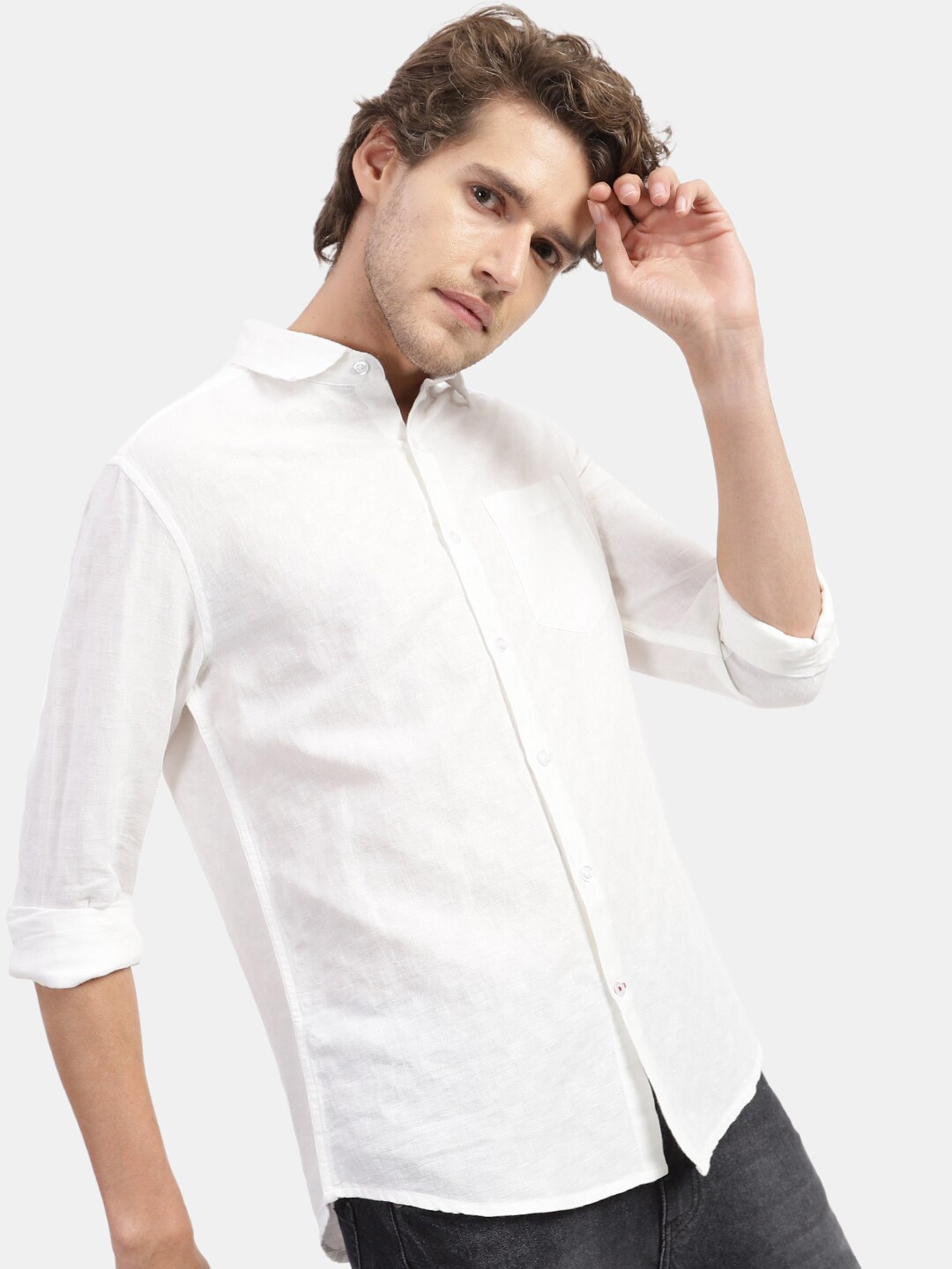 

VASTRADO Men Cotton Casual Shirt, White
