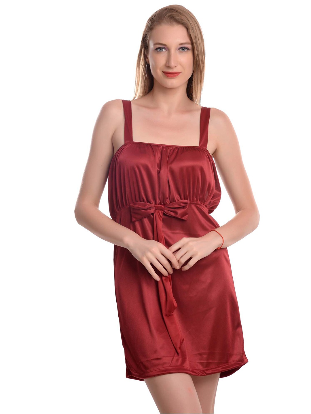 

YOU FOREVER Women Maroon Nightdress
