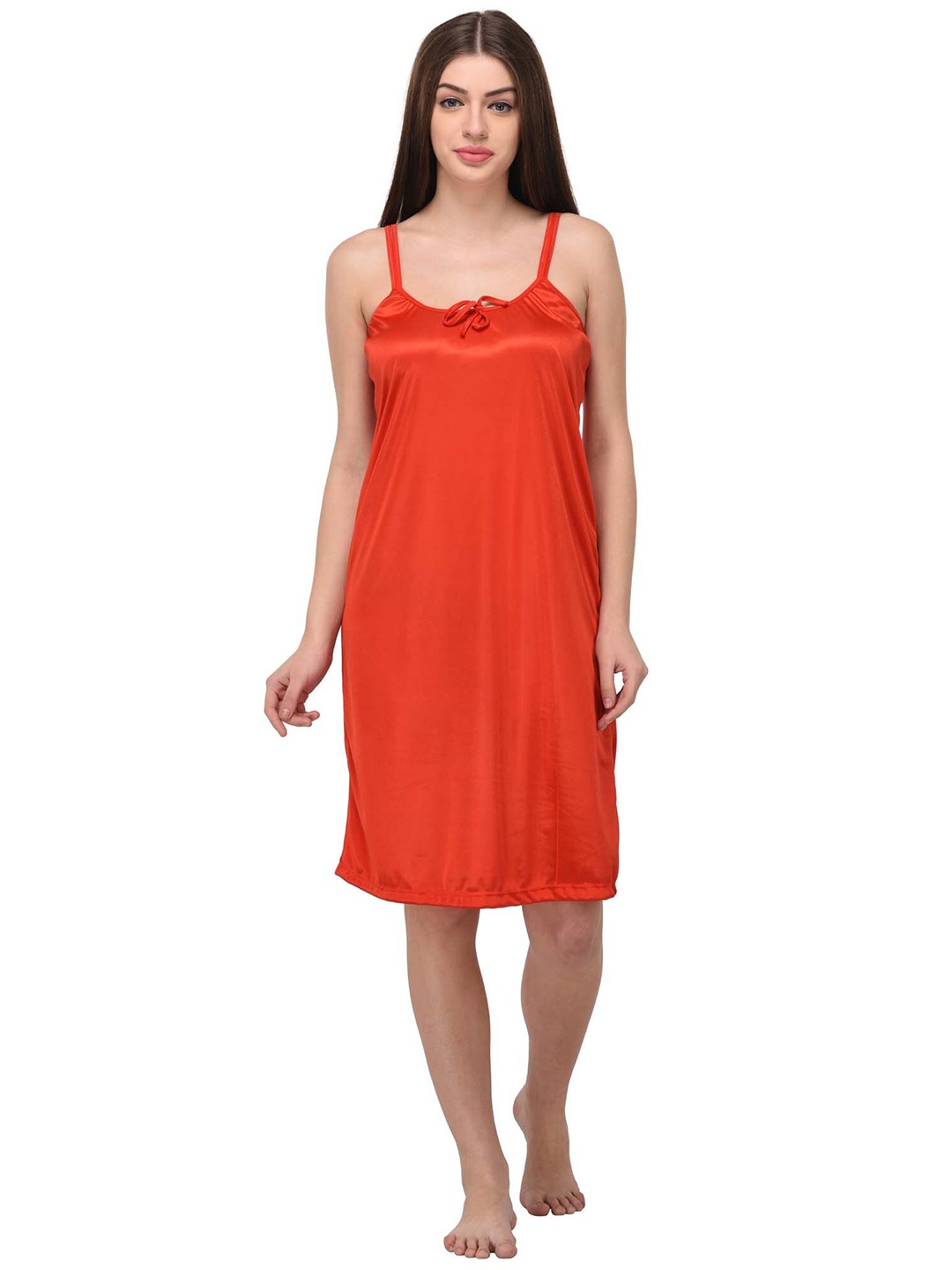 

YOU FOREVER Women Red Solid Nightdress