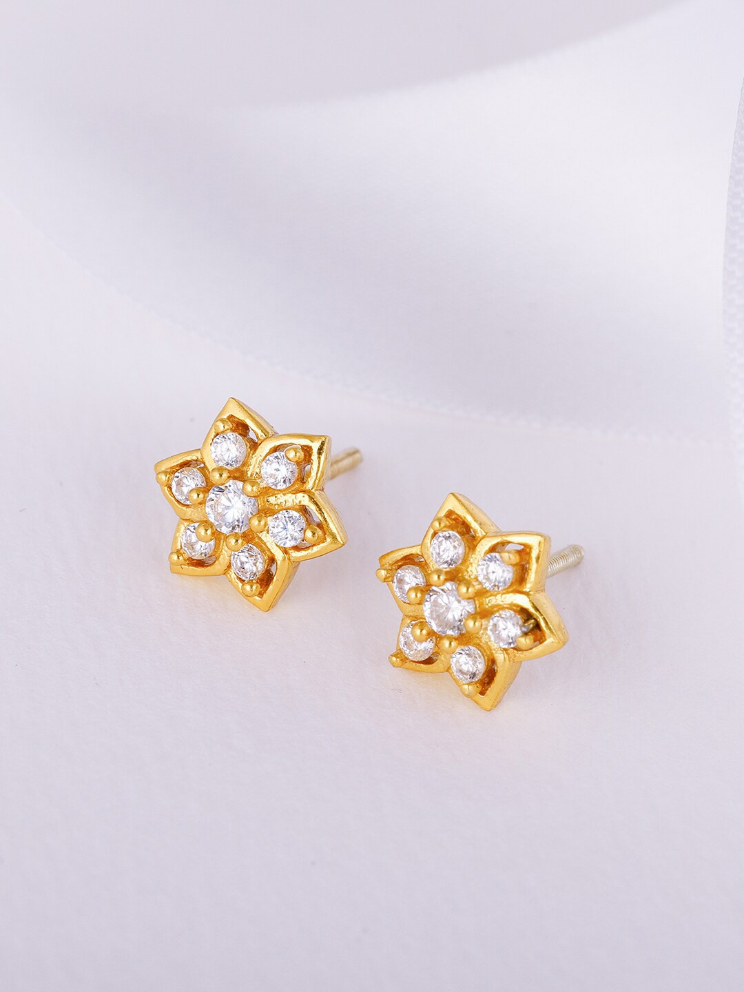 

GIVA Gold-Toned & White Gold Plated Contemporary Studs Earrings