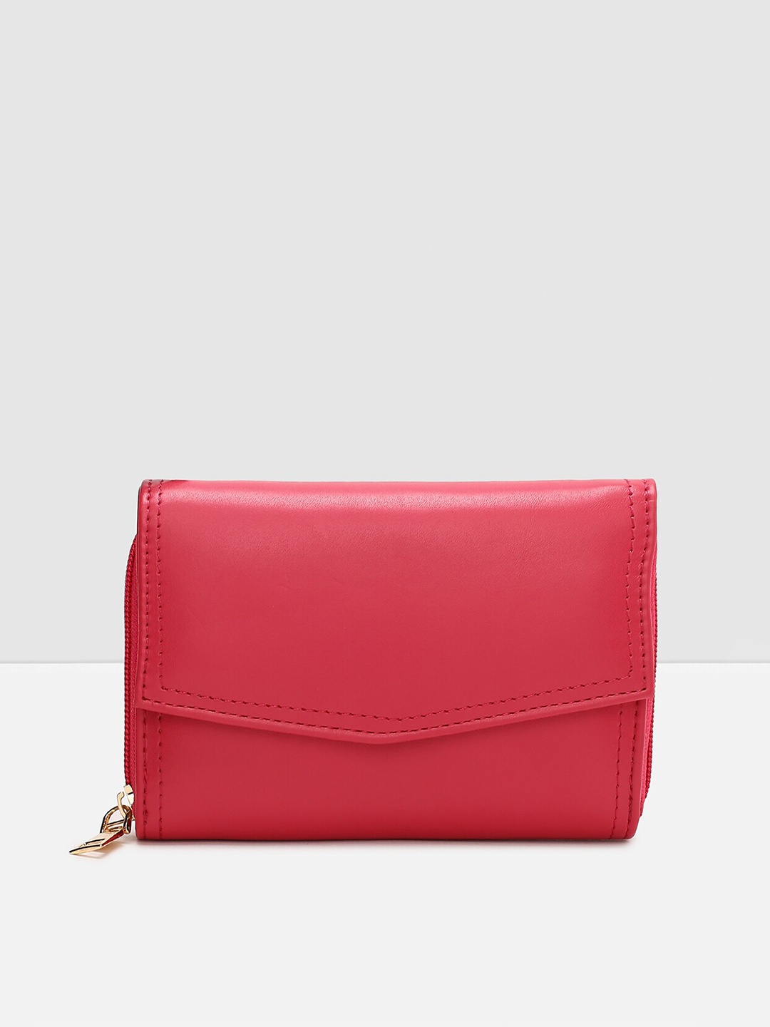 

max Women Pink Zip Around Wallet