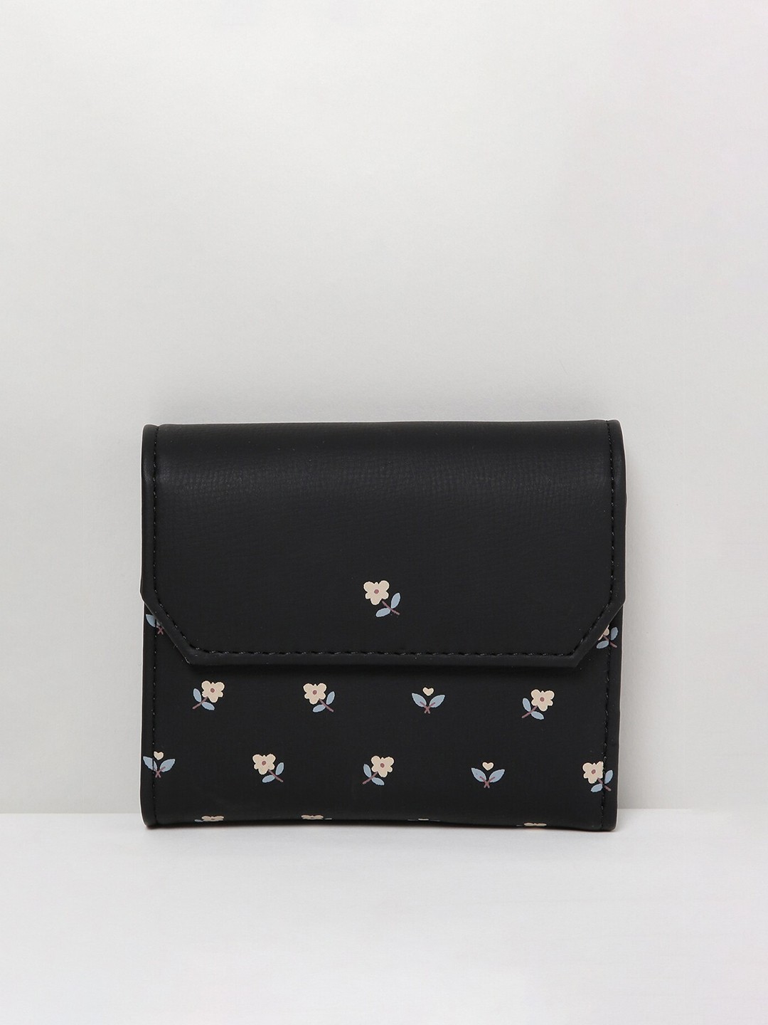 

max Women Black & Yellow Printed Three Fold Wallet