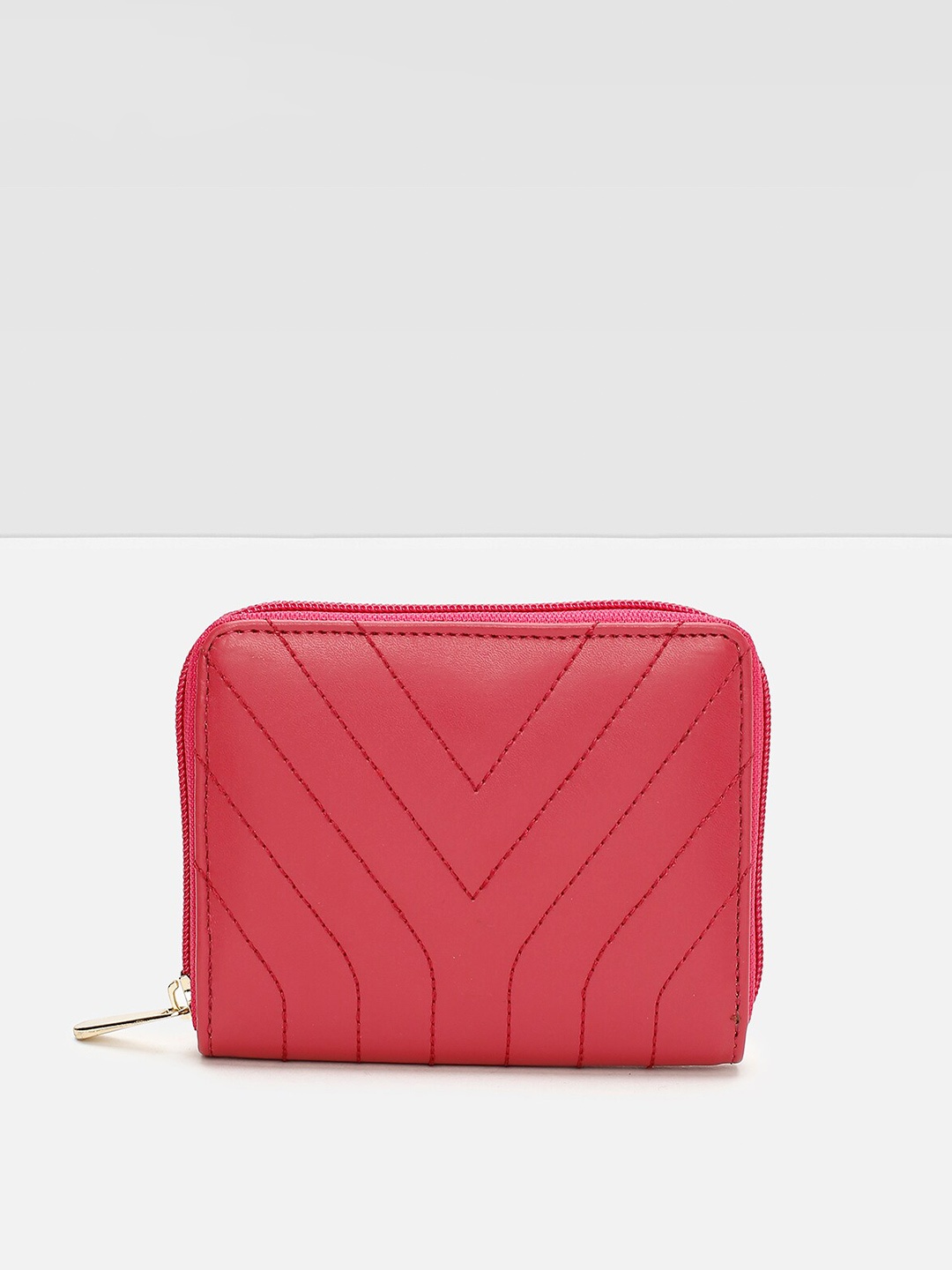 

max Women Pink Zip Around Wallet