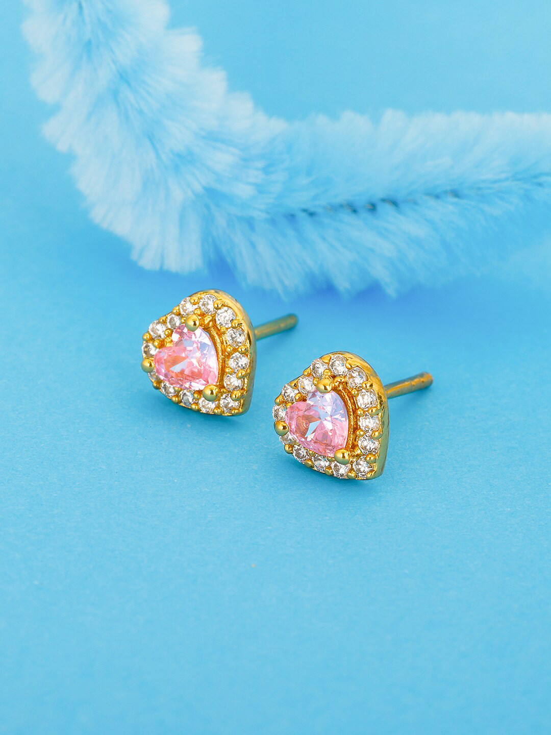 

GIVA Gold-Toned & White Gold Plated Contemporary Studs Earrings
