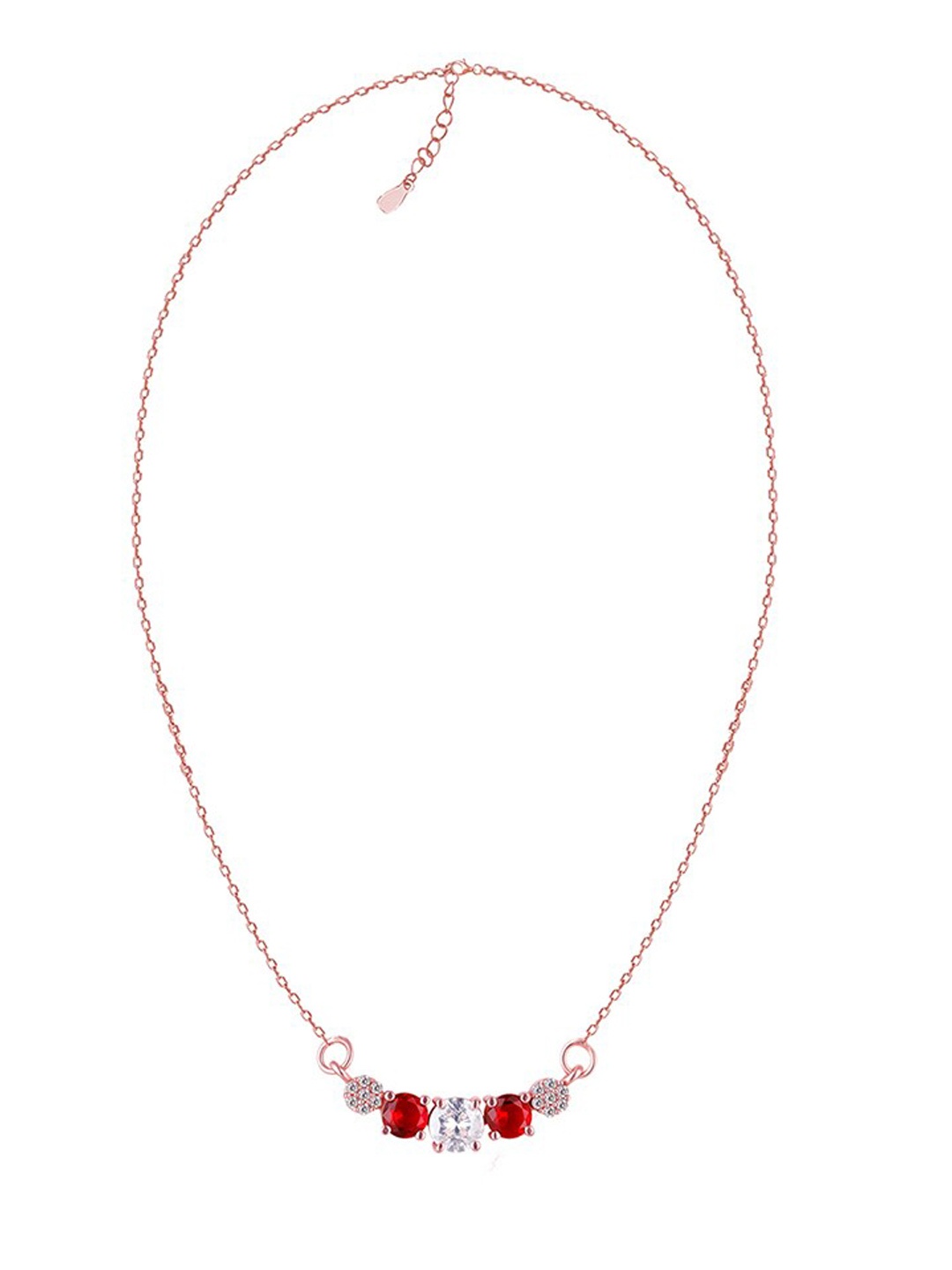 

GIVA Rose Gold & Red Sterling Silver Rose Gold-Plated Antique Chain