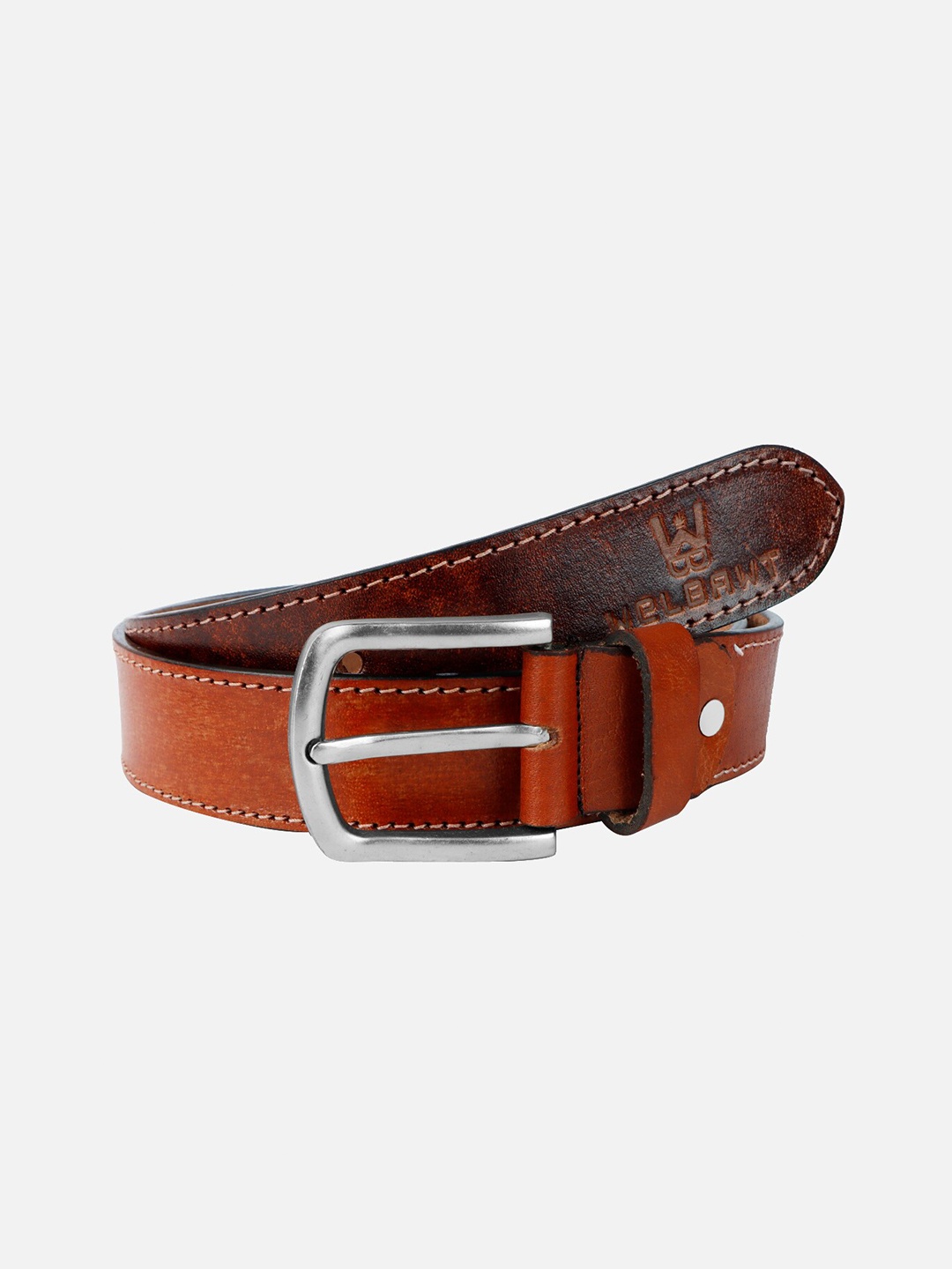 

WELBAWT Men Brown Leather Belt