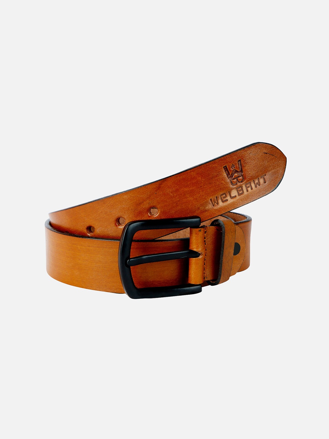 

WELBAWT Men Brown Leather Belt