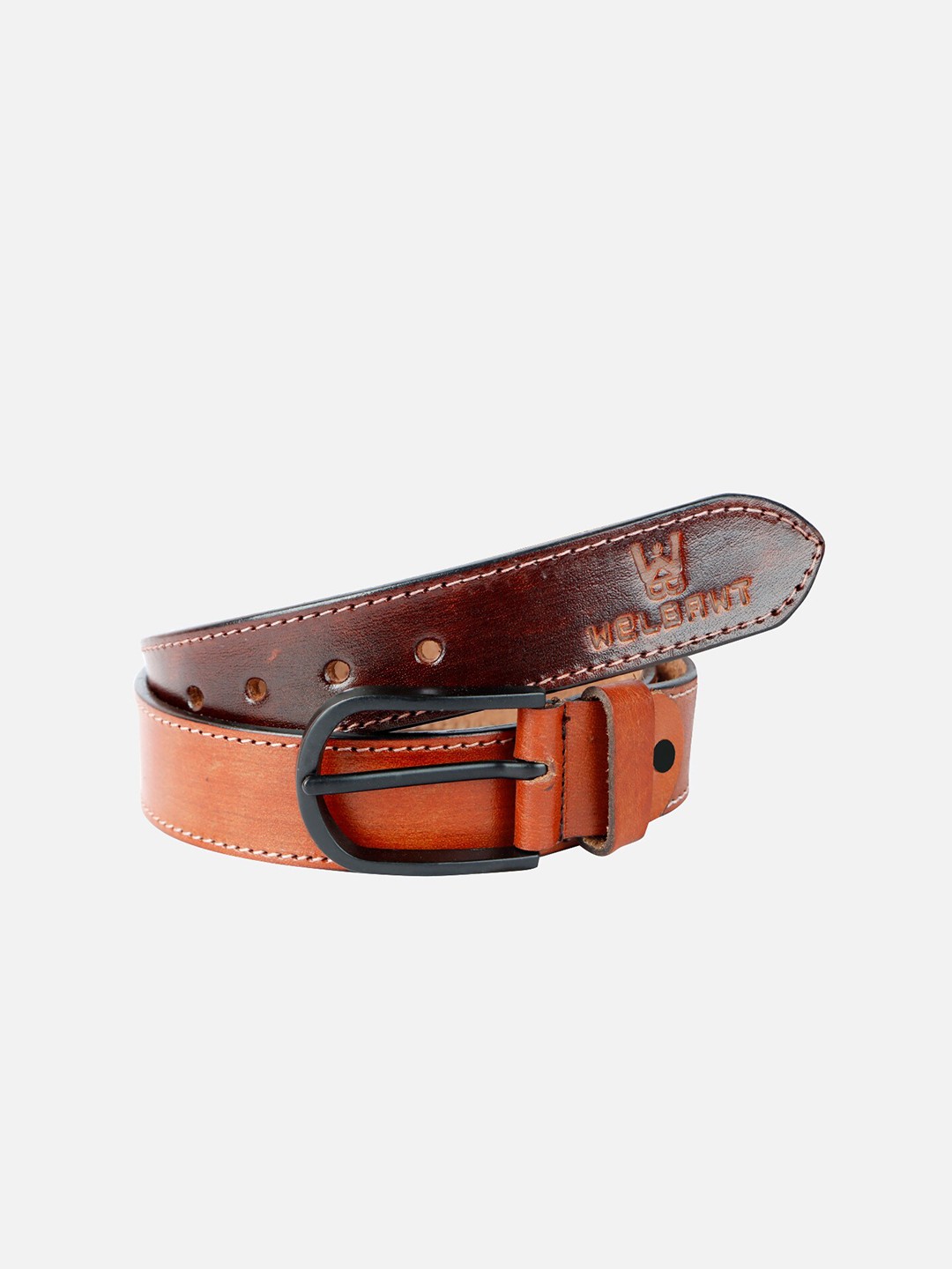 

WELBAWT Men Brown Leather Belt