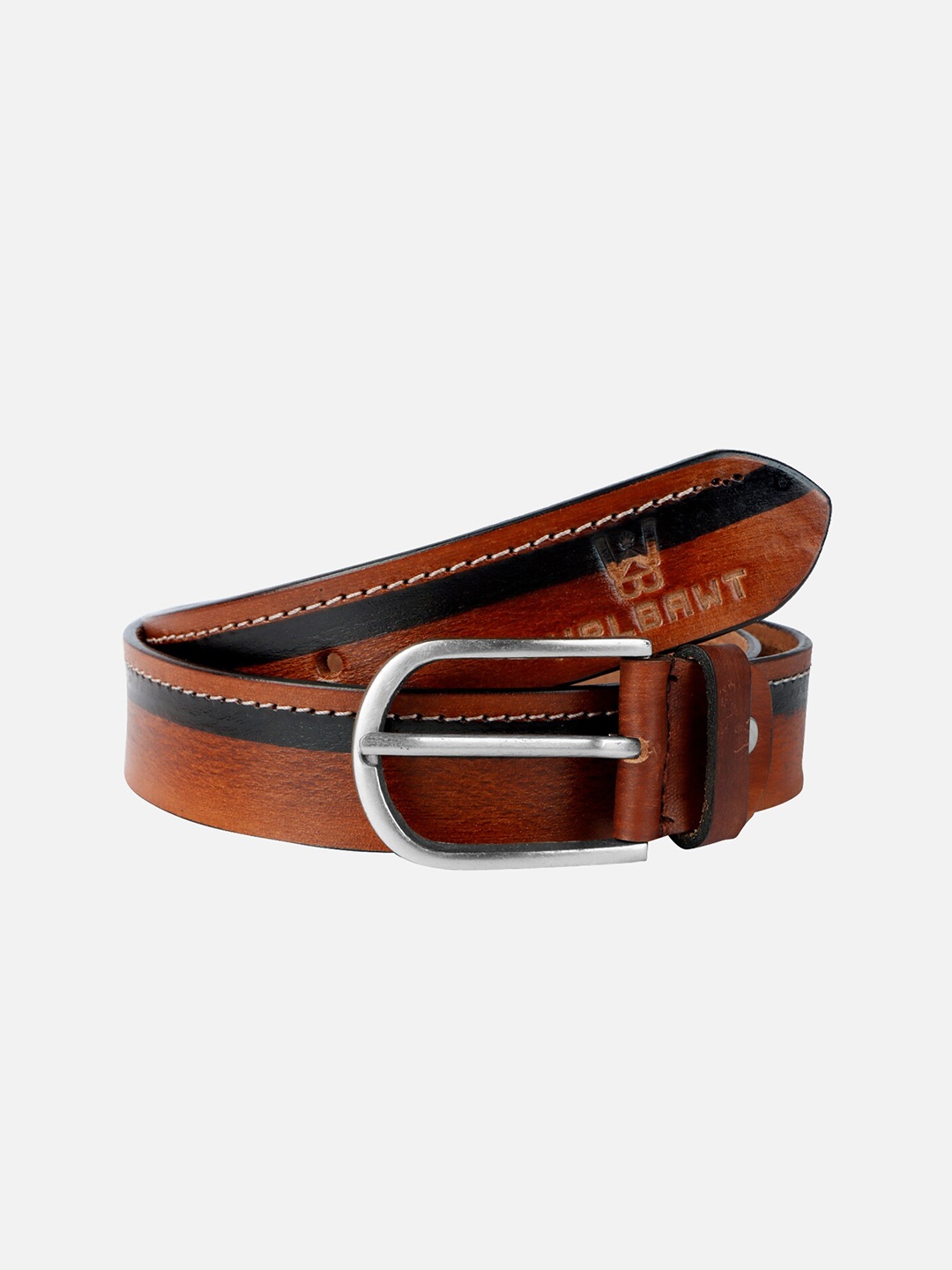 

WELBAWT Men Brown Leather Belt