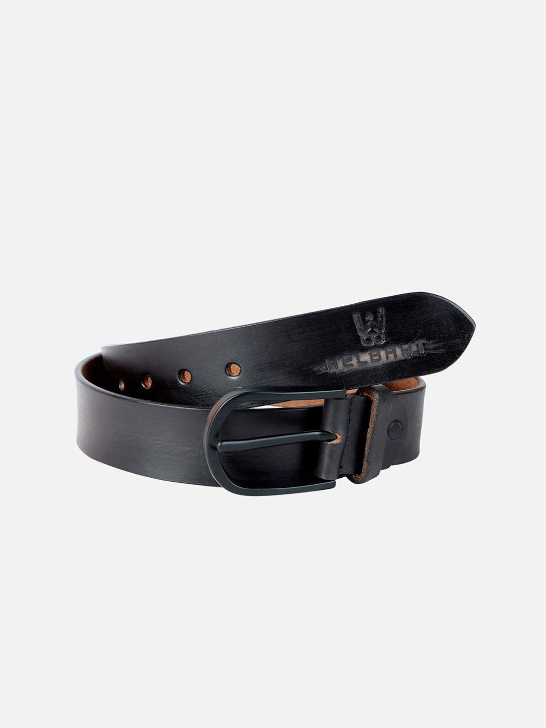 

WELBAWT Men Black Leather Belt