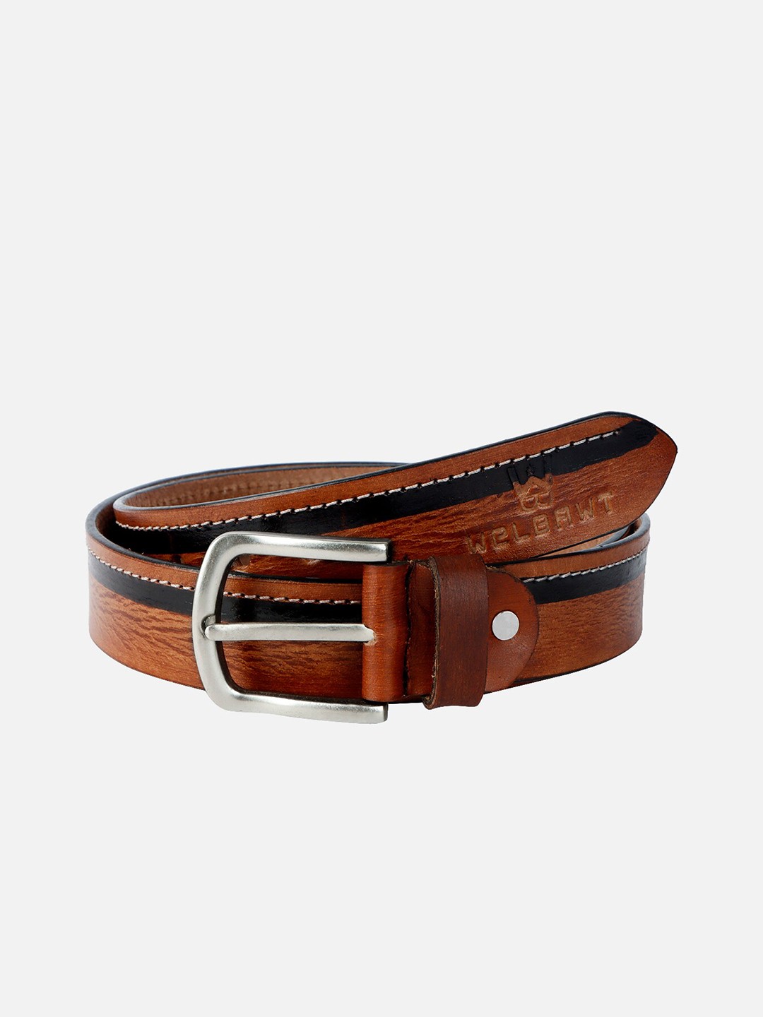 

WELBAWT Men Brown Leather Belt