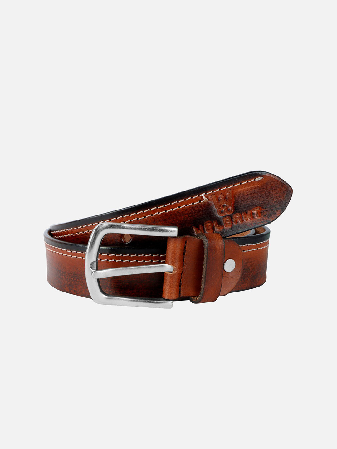 

WELBAWT Men Brown Leather Belt