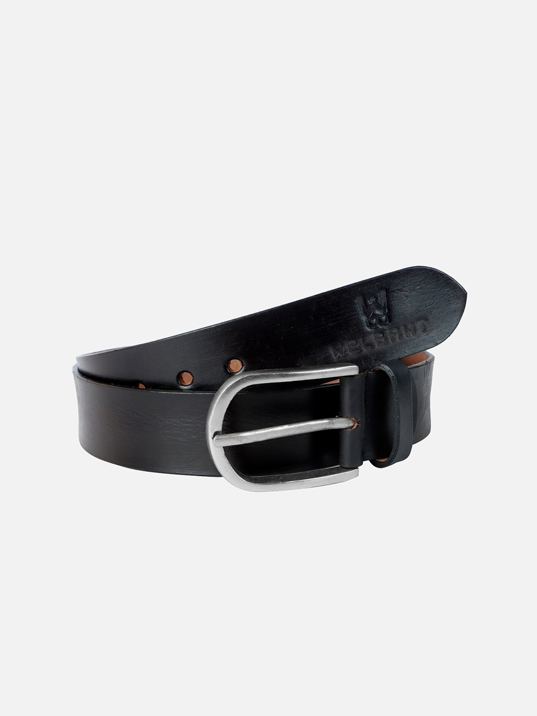 

WELBAWT Men Black Leather Belt