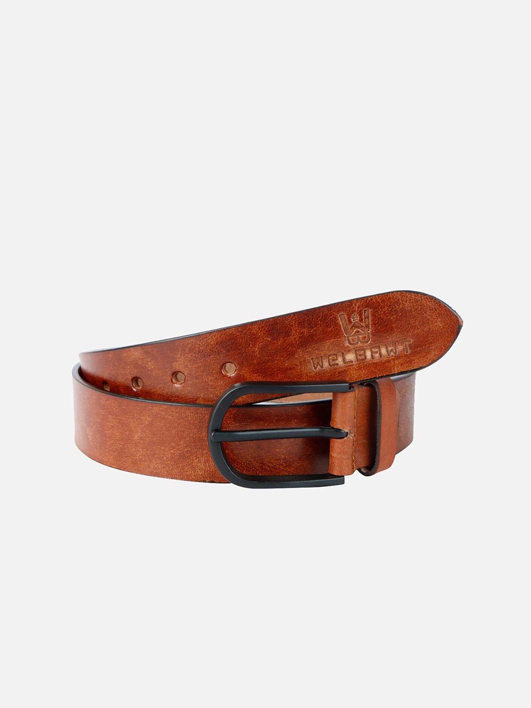 

WELBAWT Men Brown Leather Belt