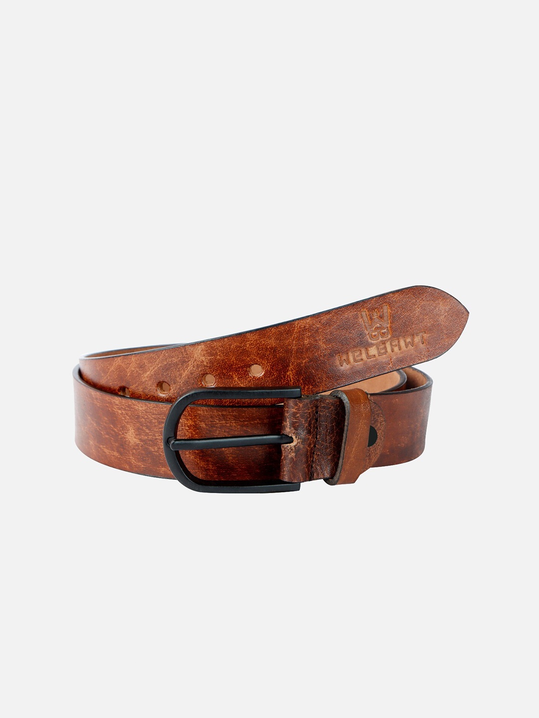 

WELBAWT Men Brown Leather Belt