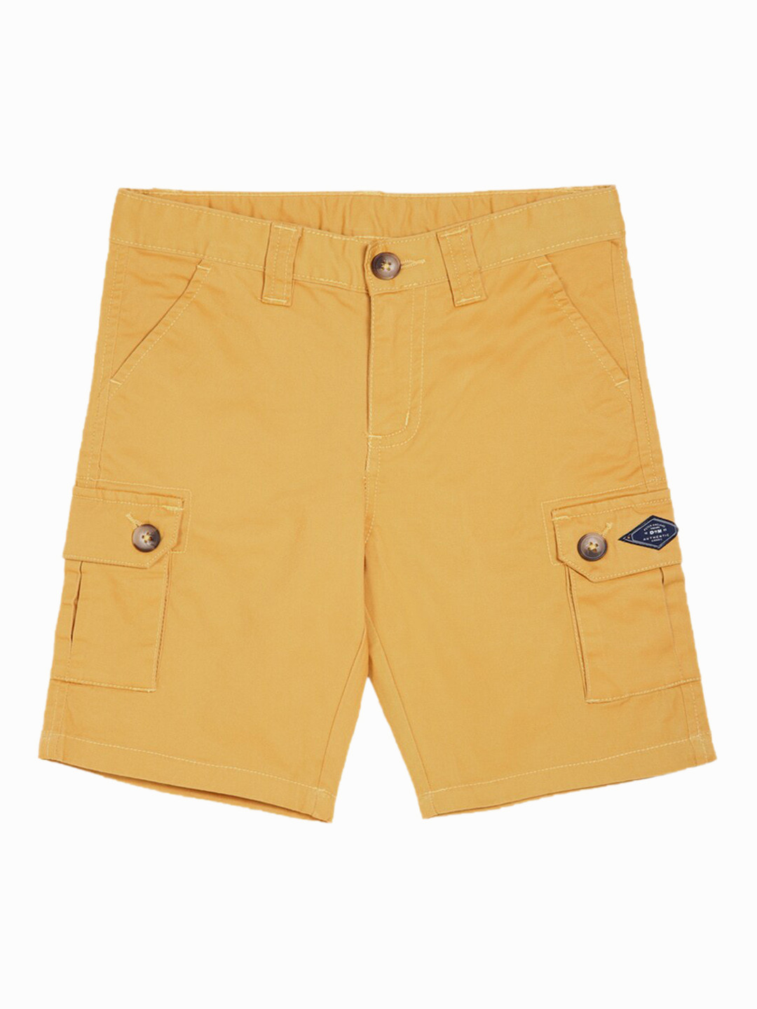 

Peter England Boys Yellow Cargo Cotton Shorts