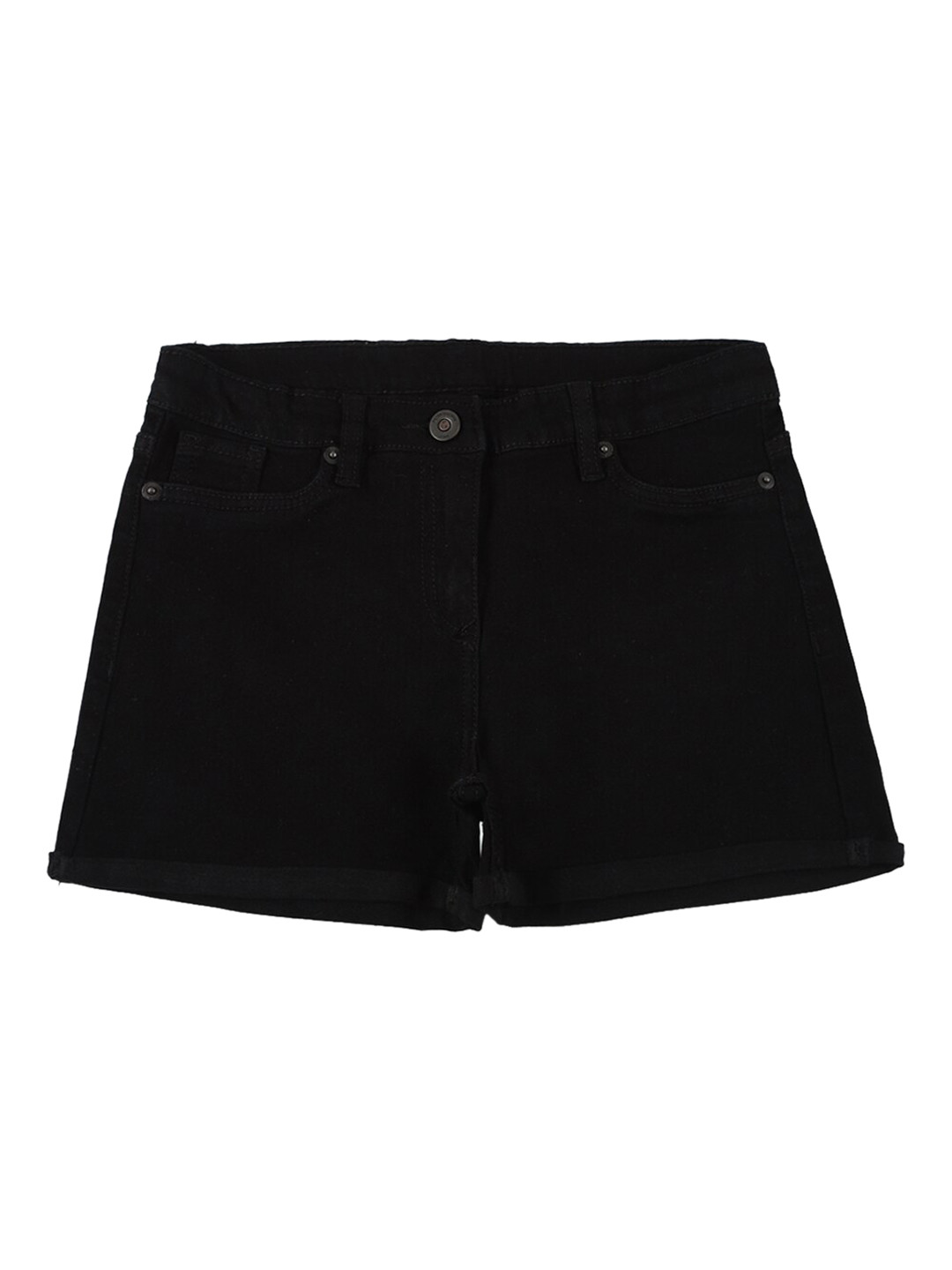 

Peter England Girls Pure Cotton Denim Short, Black