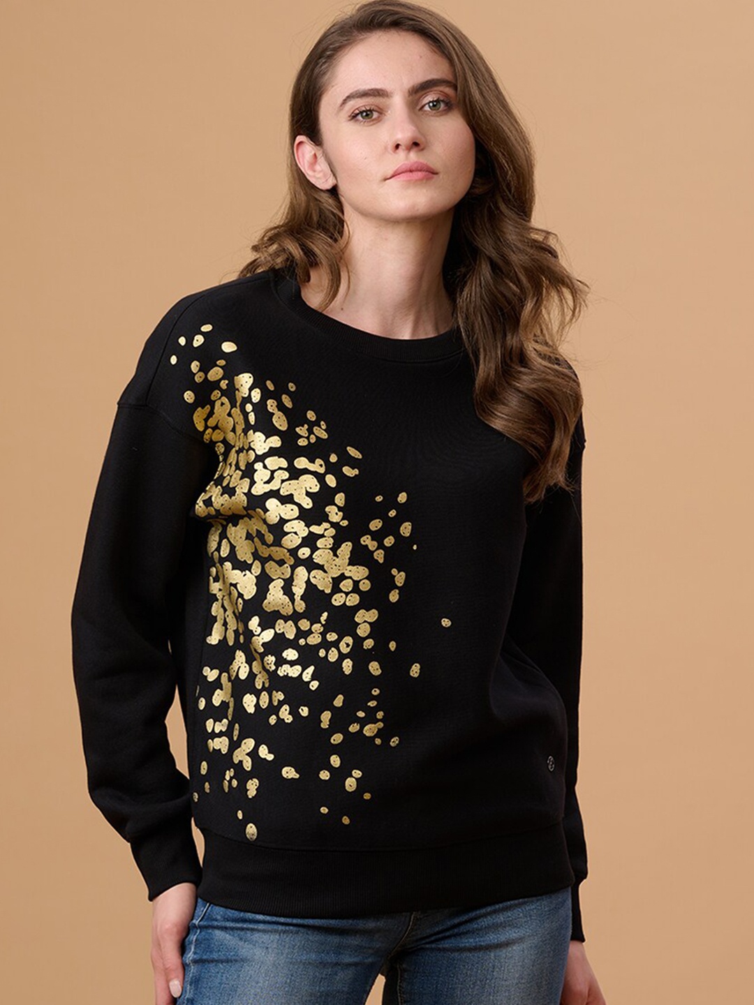 

Gipsy Women Black Printed Sweatshirt