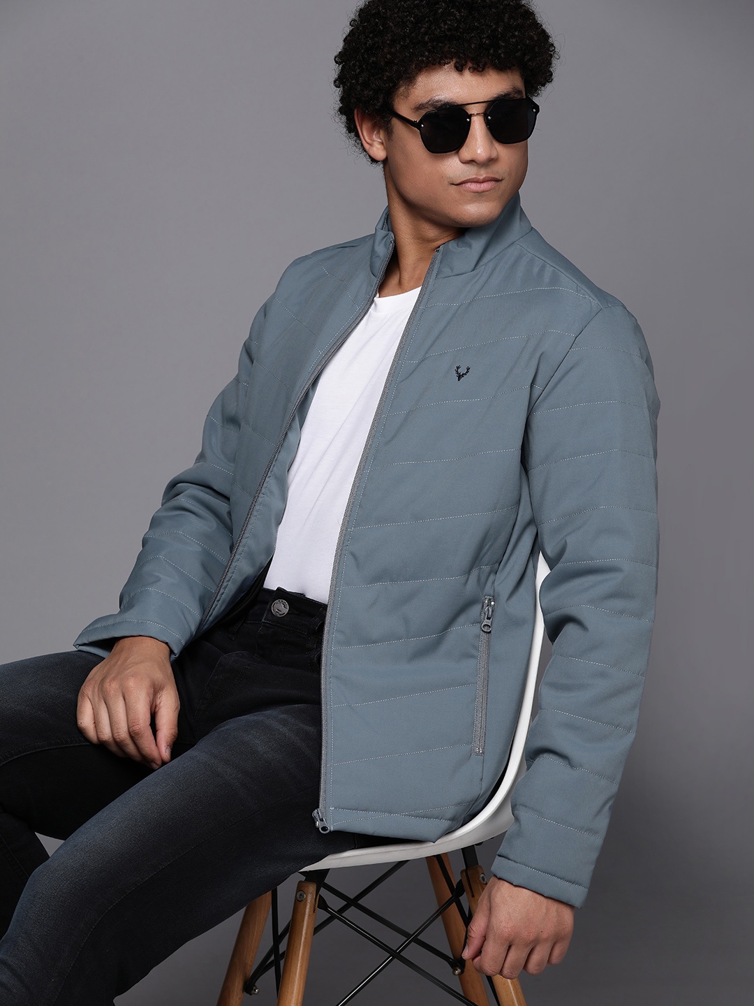 

Allen Solly Men Solid Padded Jacket, Blue