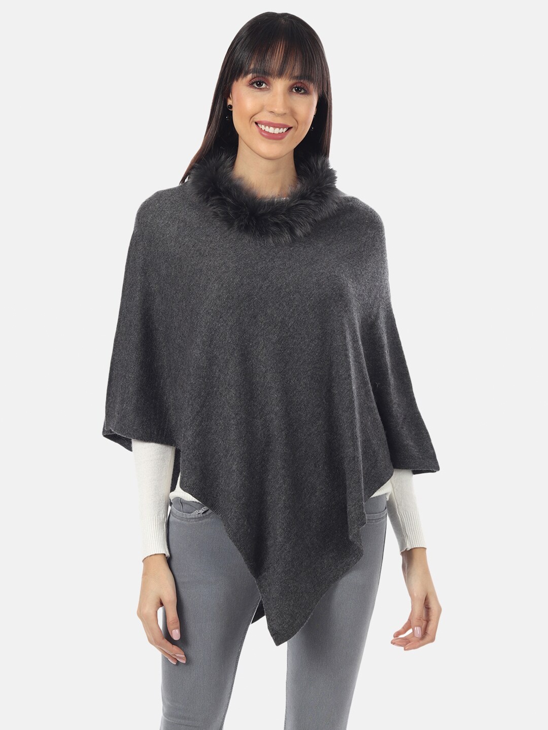 

MUFFLY Women Black Poncho