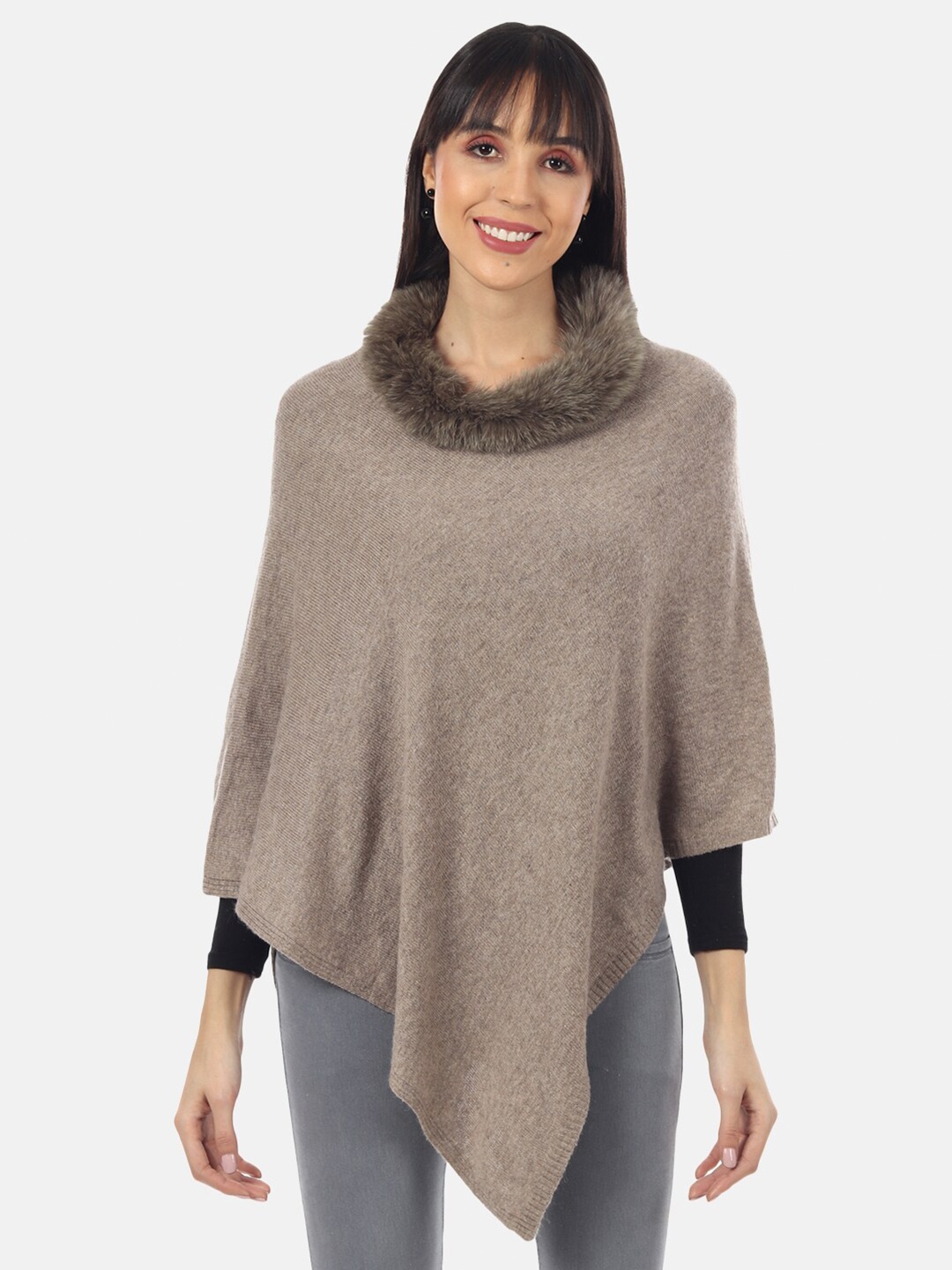 

MUFFLY Women Brown Poncho