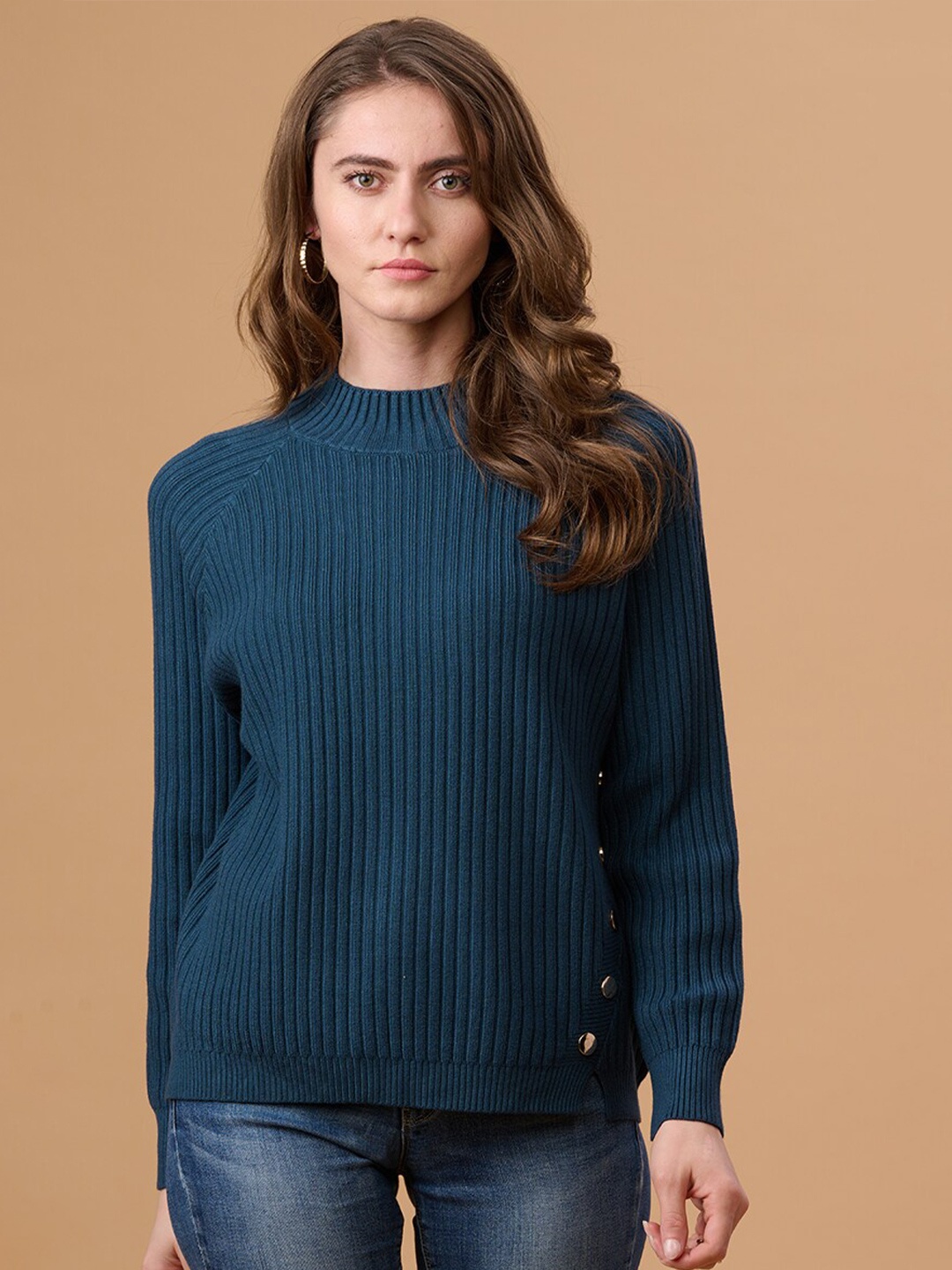 

Gipsy Women Blue Striped Pullover