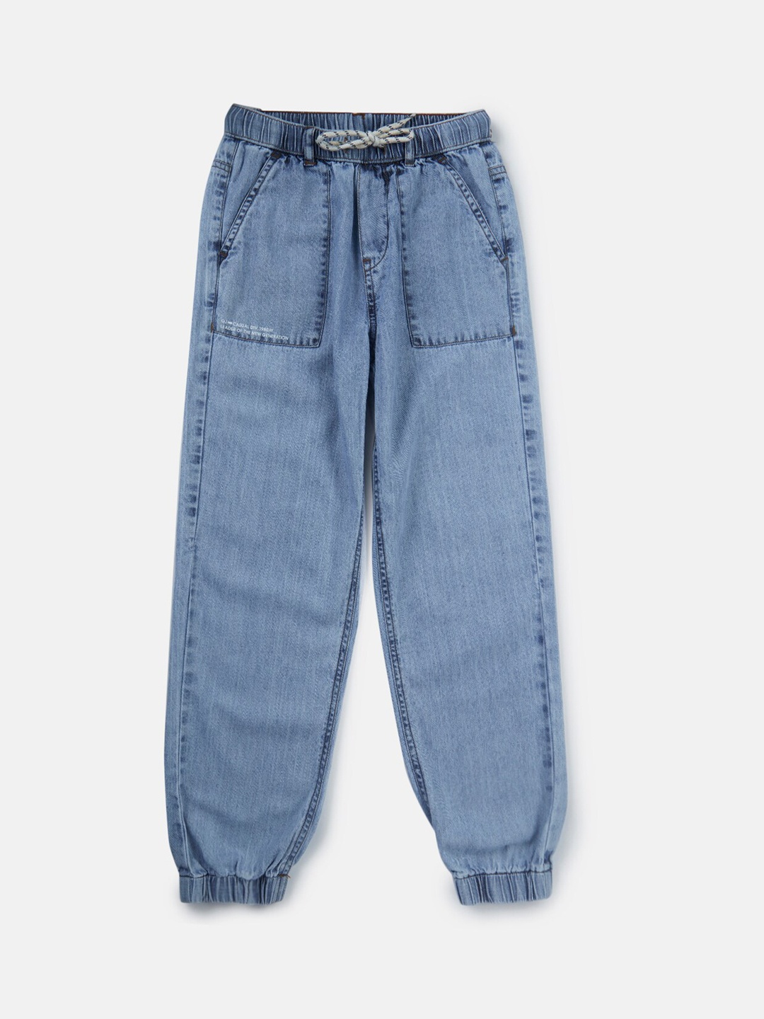 

Gini and Jony Boys Blue Jogger Cotton Jeans