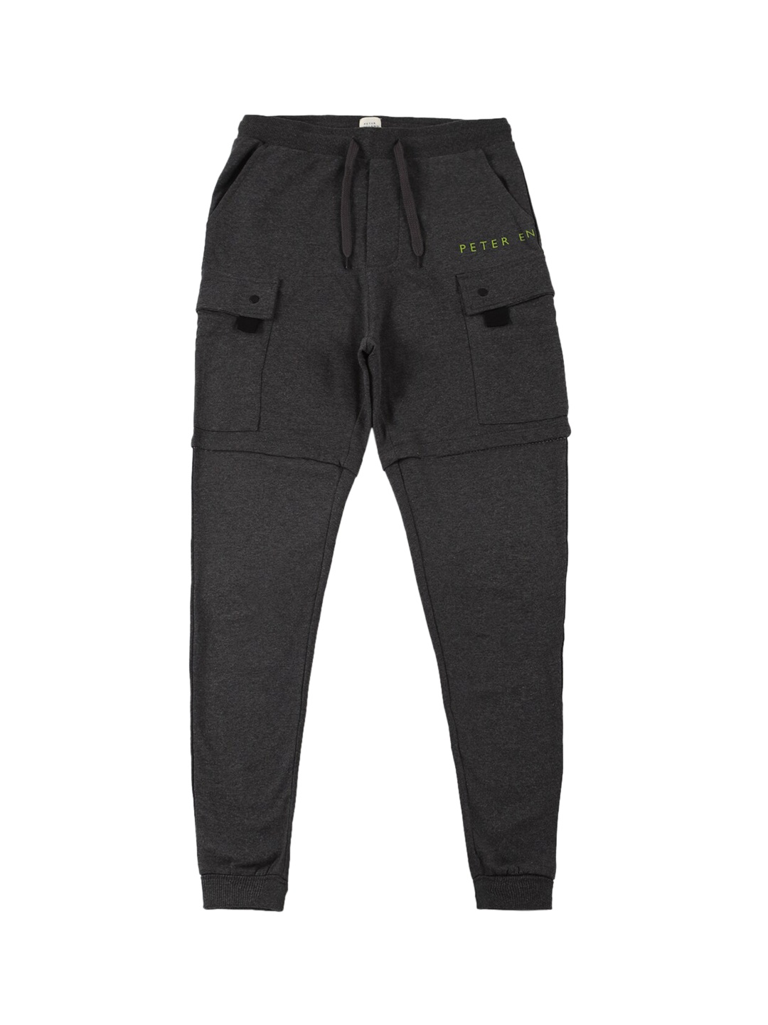 

Peter England Boys Grey Solid Joggers