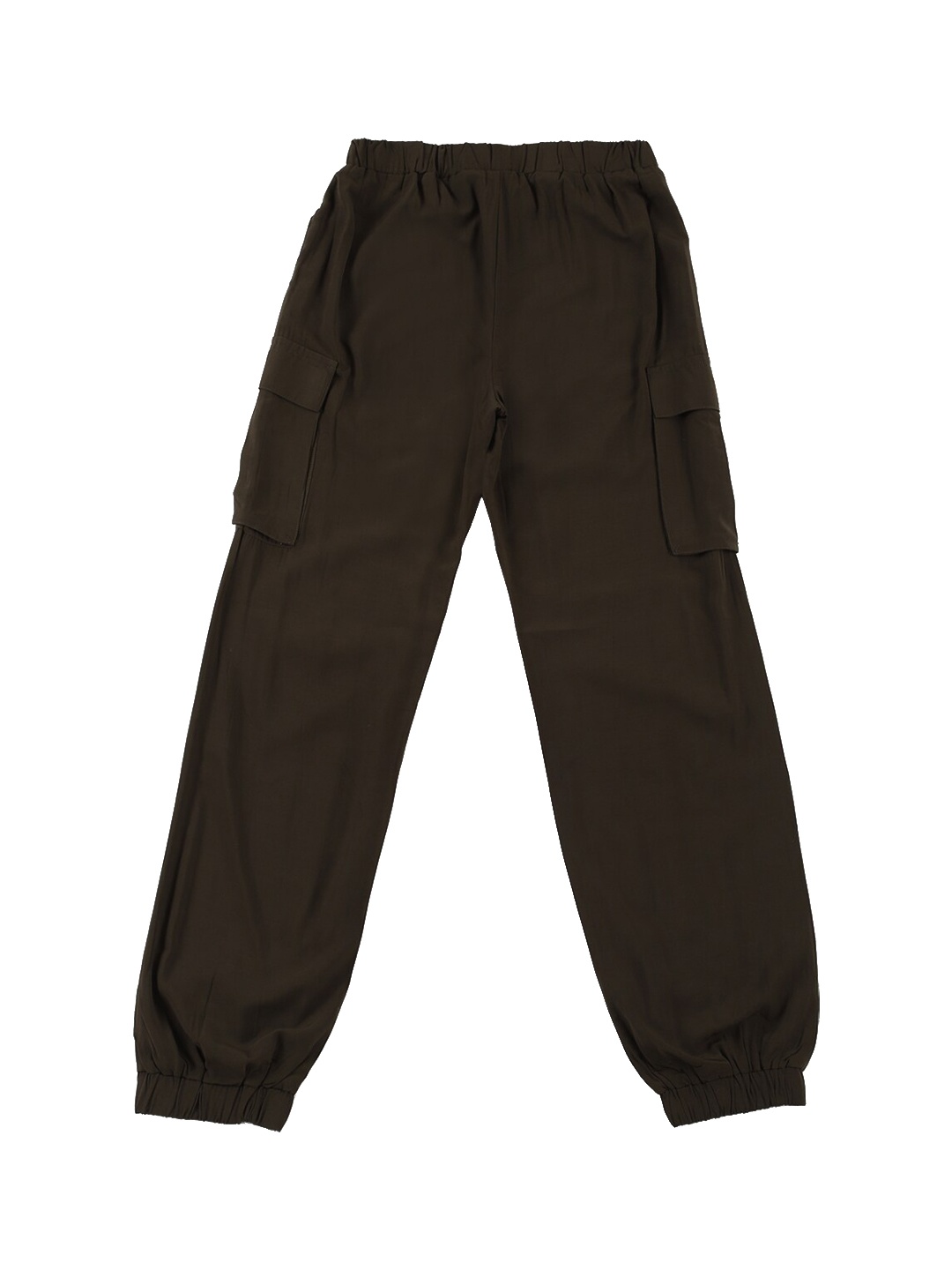 

Peter England Girls Olive Green Solid Joggers