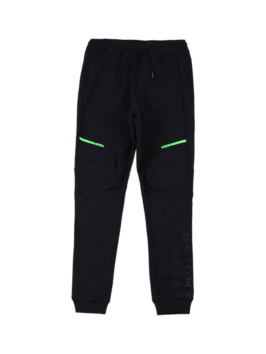 

Peter England Boys Black Solid Jogger