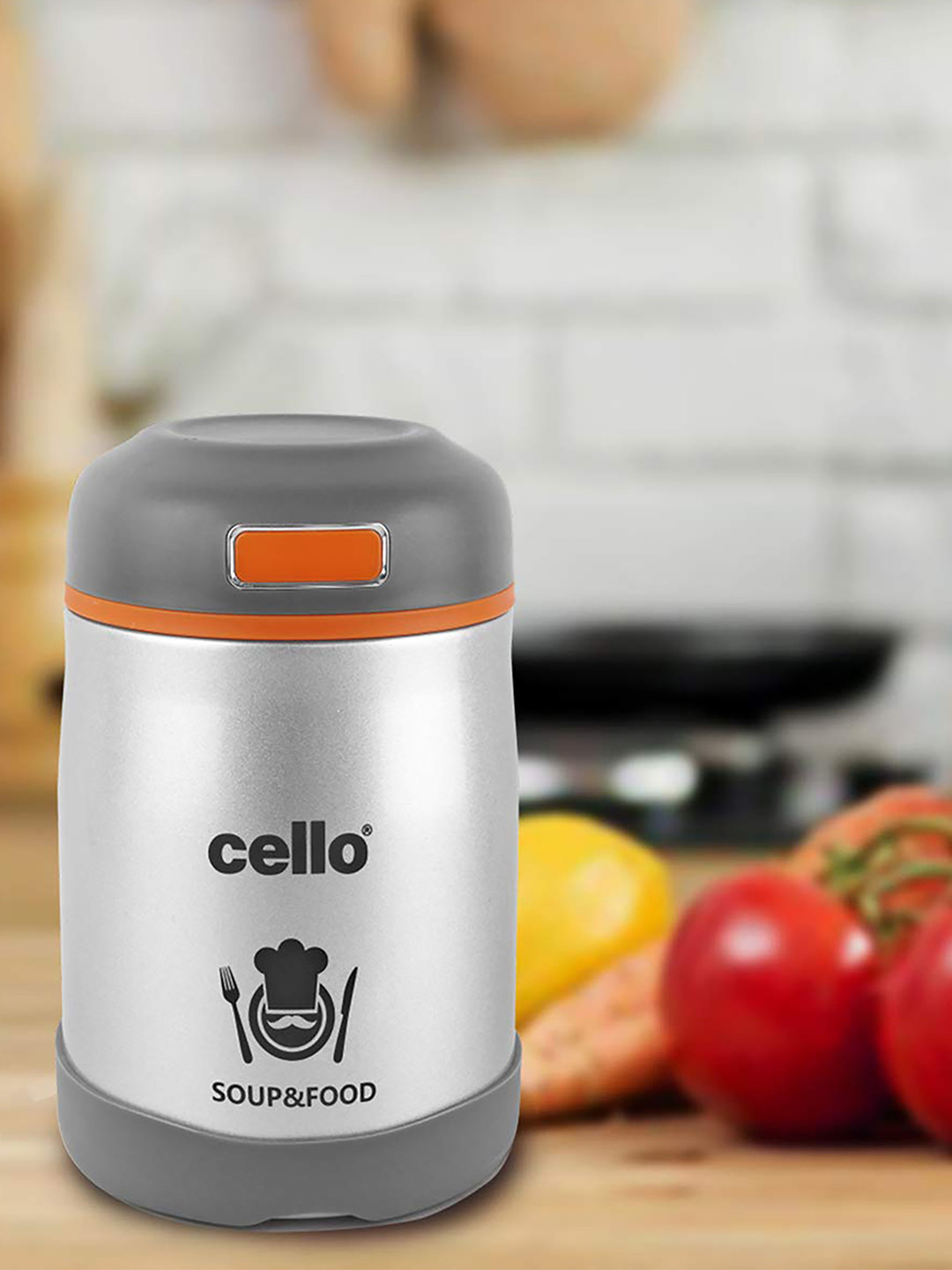 

Cello Grey Hot & Sour Stainless Steel Soup Food Jar Insulated 700 ML