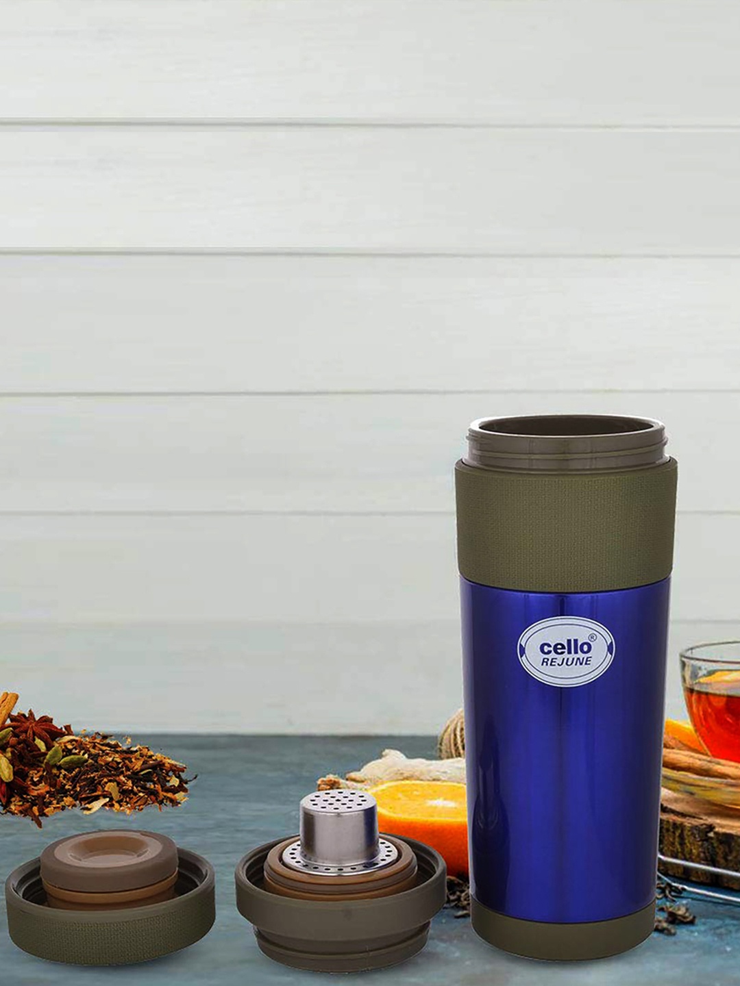 

Cello Blue Rejune Stainless Steel Flask with Detachable Infuser 360ml