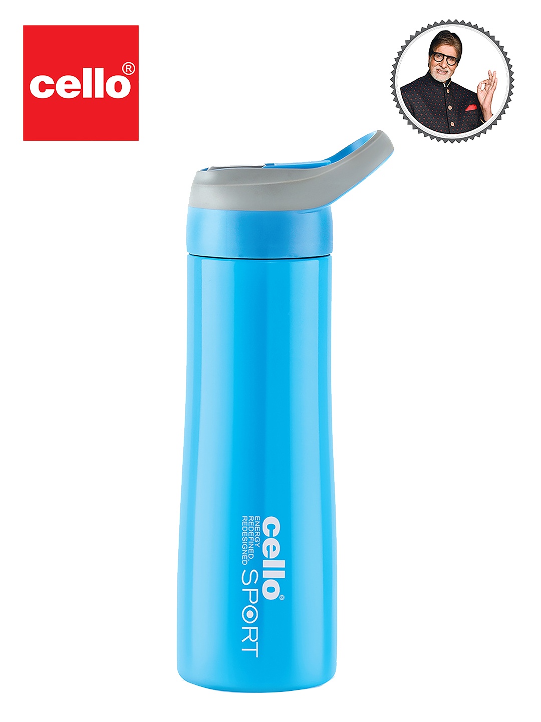 

Cello Blue Solid Pro Stainless Steel Vacuum Insulated Water Bottle With Flip Top Lid 750ml