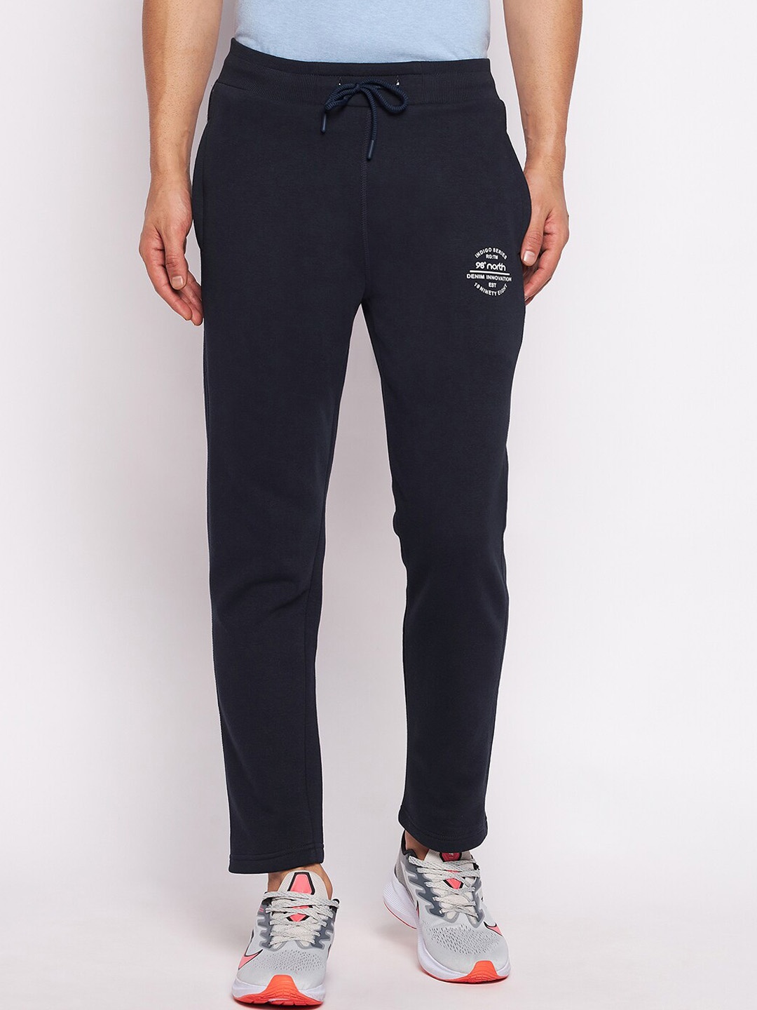 

98 Degree North Men Navy Blue Solid Track Pant